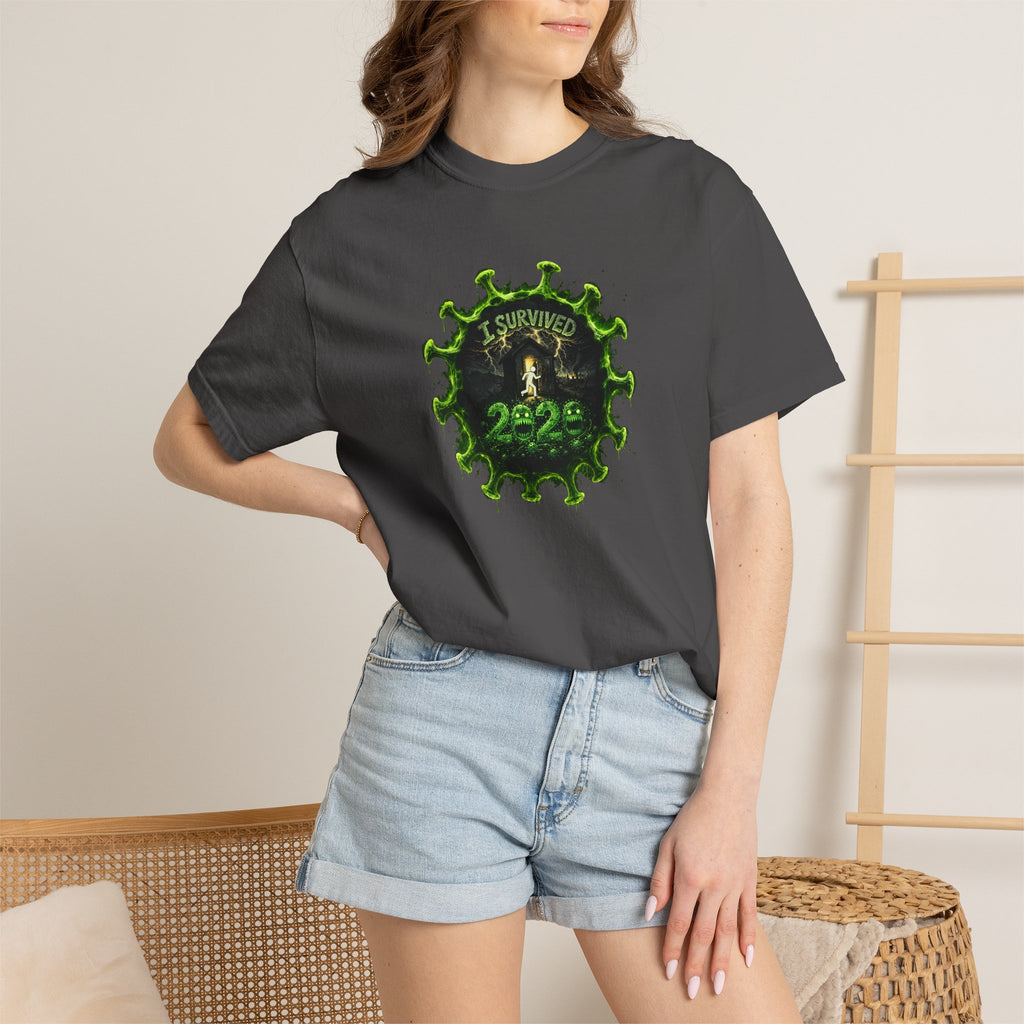 I Survived 2020 — PANDEMIC S1:E4: Director's Cut "Mask Madness" Unisex Garment-Dyed T-shirt