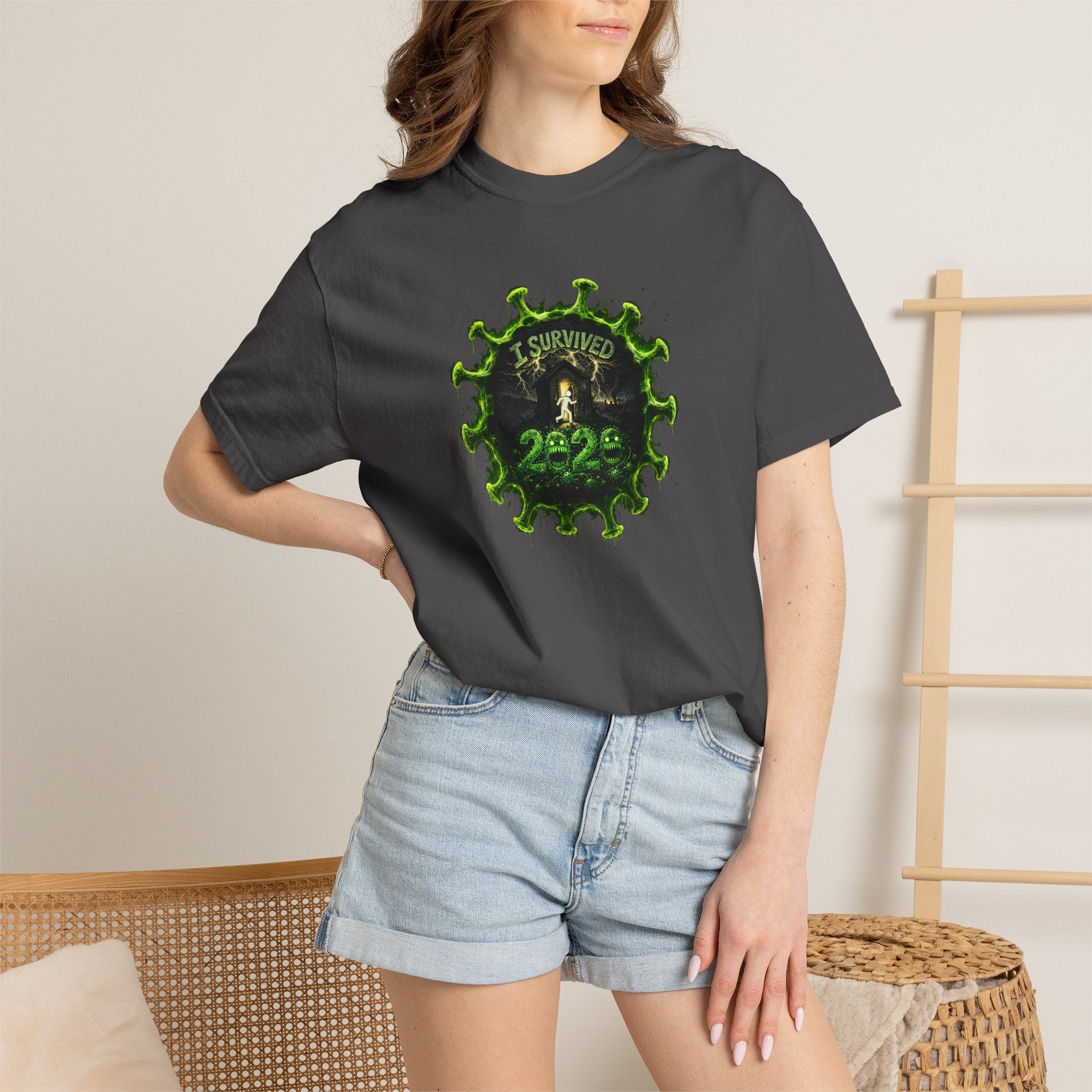 I Survived 2020 — PANDEMIC S1:E4: Director's Cut "Mask Madness" Unisex Garment-Dyed T-shirt