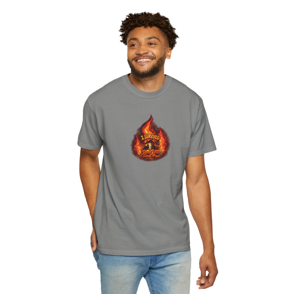 I Survived 2020 — WILDFIRES S2:E1: Director's Cut "Berry Creek" Memorial Unisex Garment-Dyed T-shirt