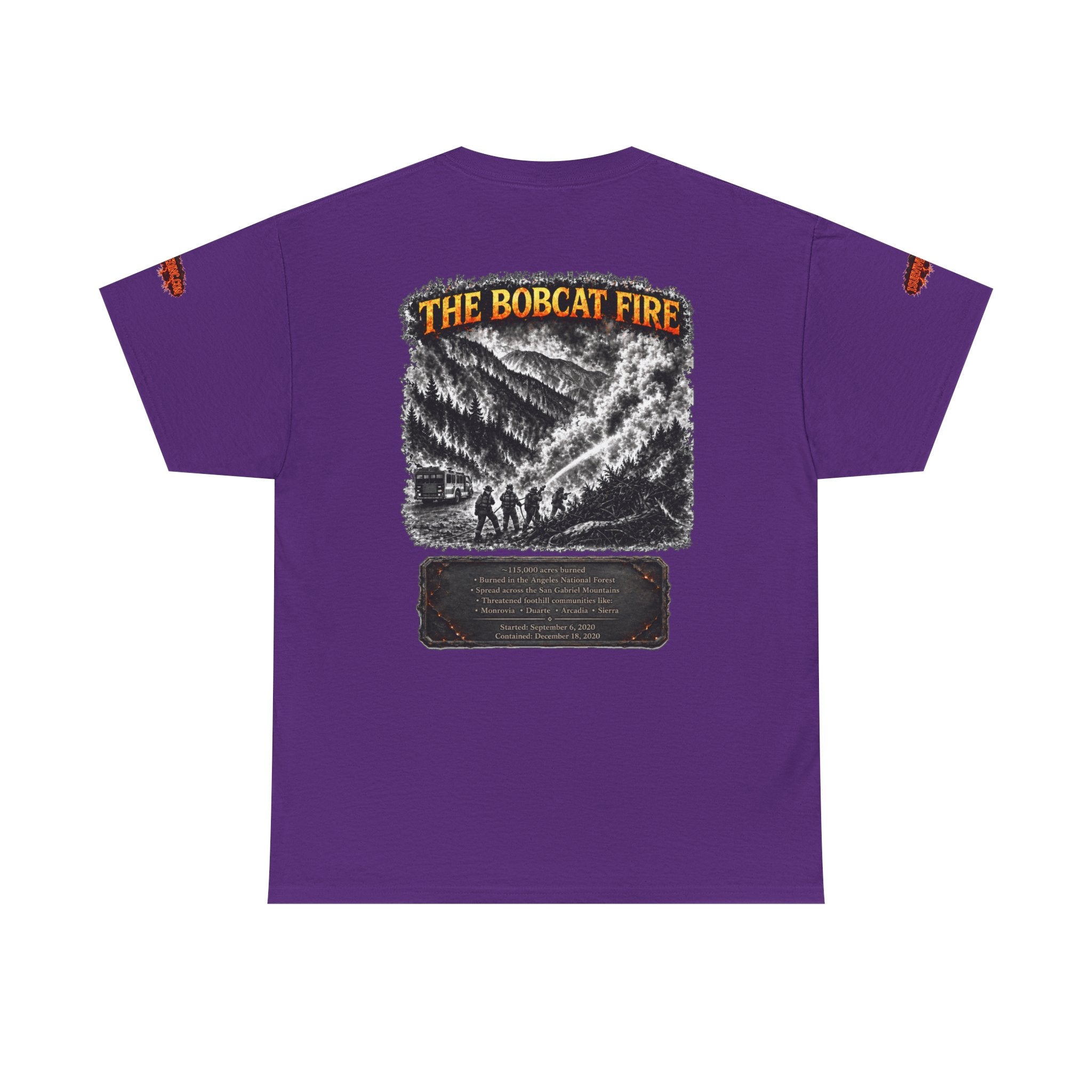 I Survived 2020 — WILDFIRES S2:E2: Director's Cut Special Edition "The Bobcat Fire" Memorial Unisex Heavy Cotton Tee