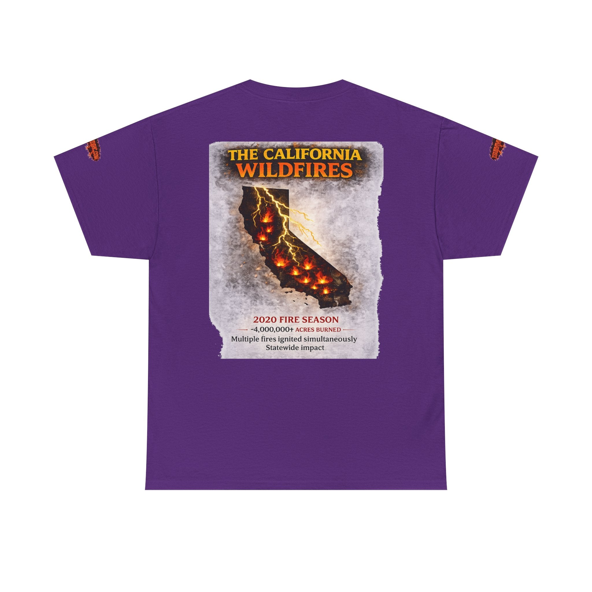 I Survived 2020 — WILDFIRES S2:E3: Special Edition "The California Wildfires" Memorial Unisex Heavy Cotton Tee