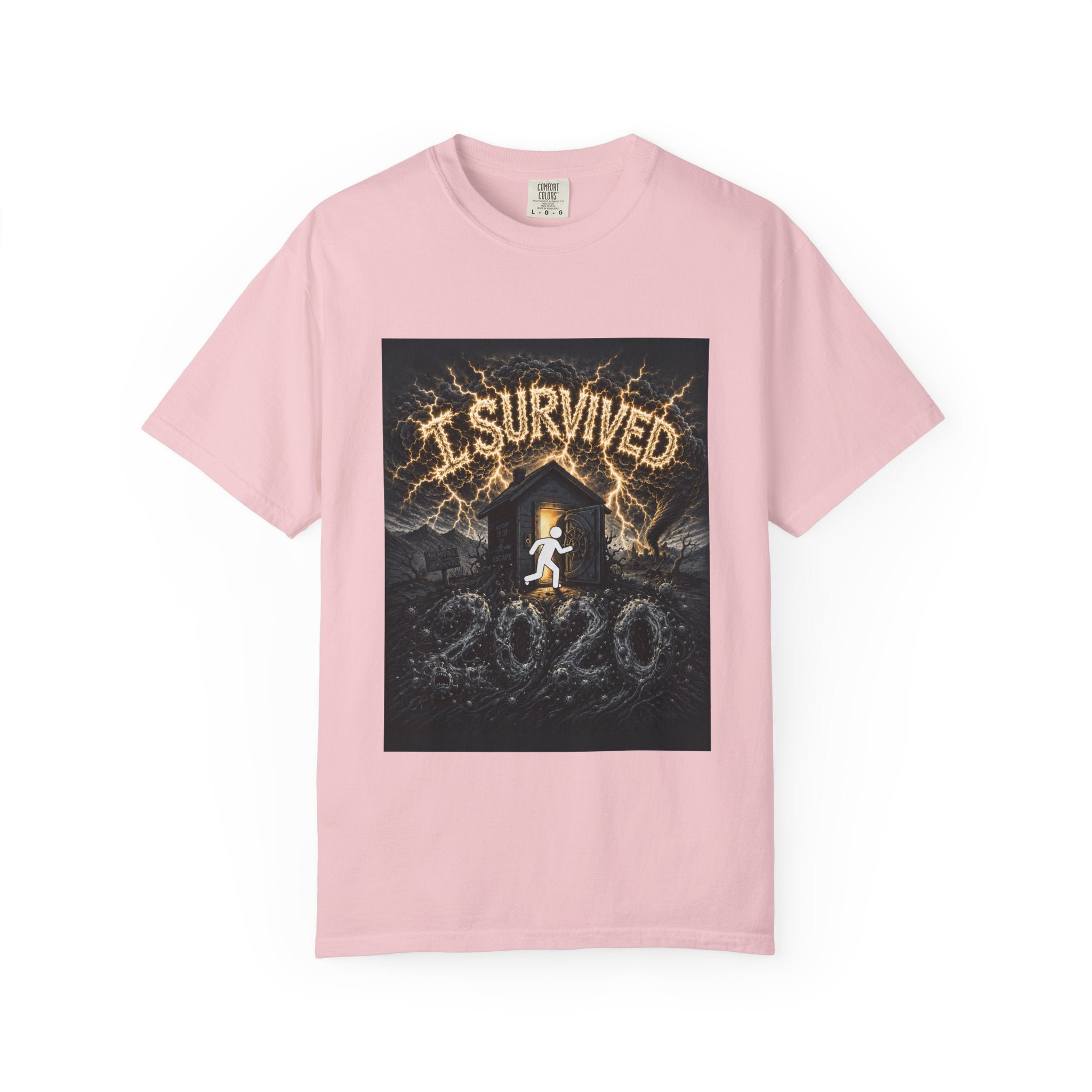 I Survived 2020 — Original Design Teaser Tee | Season 1 Premiere Drop Unisex Garment-Dyed T-shirt