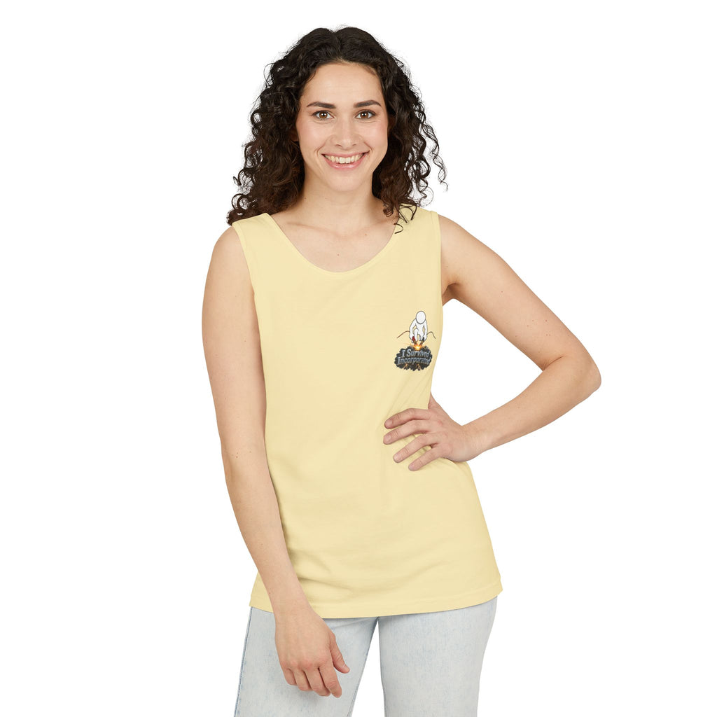 I Survived 2020 — "Please Stand By" Test Pattern Tee Summer Premier  Unisex Garment-Dyed Tank Top
