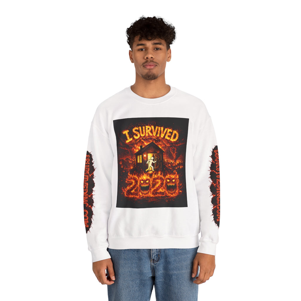 I Survived 2020 — WILDFIRES S2:E4: "Western U.S." Memorial Unisex Heavy Blend™ Crewneck Sweatshirt