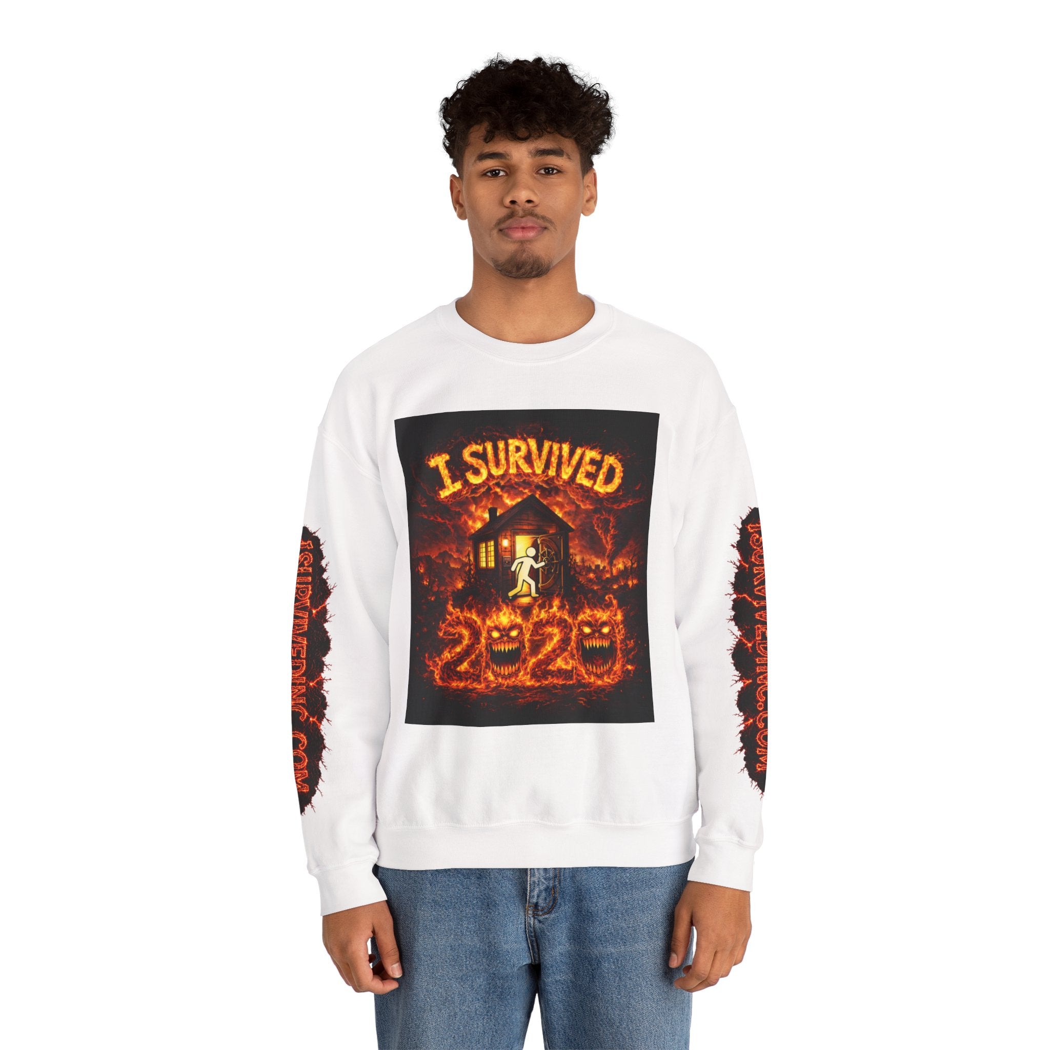 I Survived 2020 — WILDFIRES S2:E4: "Western U.S." Memorial Unisex Heavy Blend™ Crewneck Sweatshirt