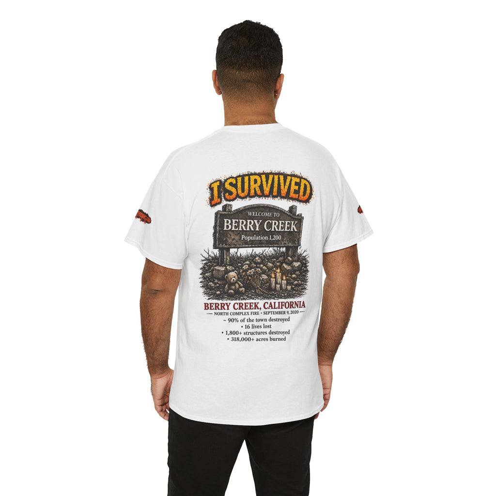 I Survived 2020 — S2:E1 "Berry Creek" | Wildfire Edition Memorial Unisex Heavy Cotton Tee (SPECIAL EDITION)