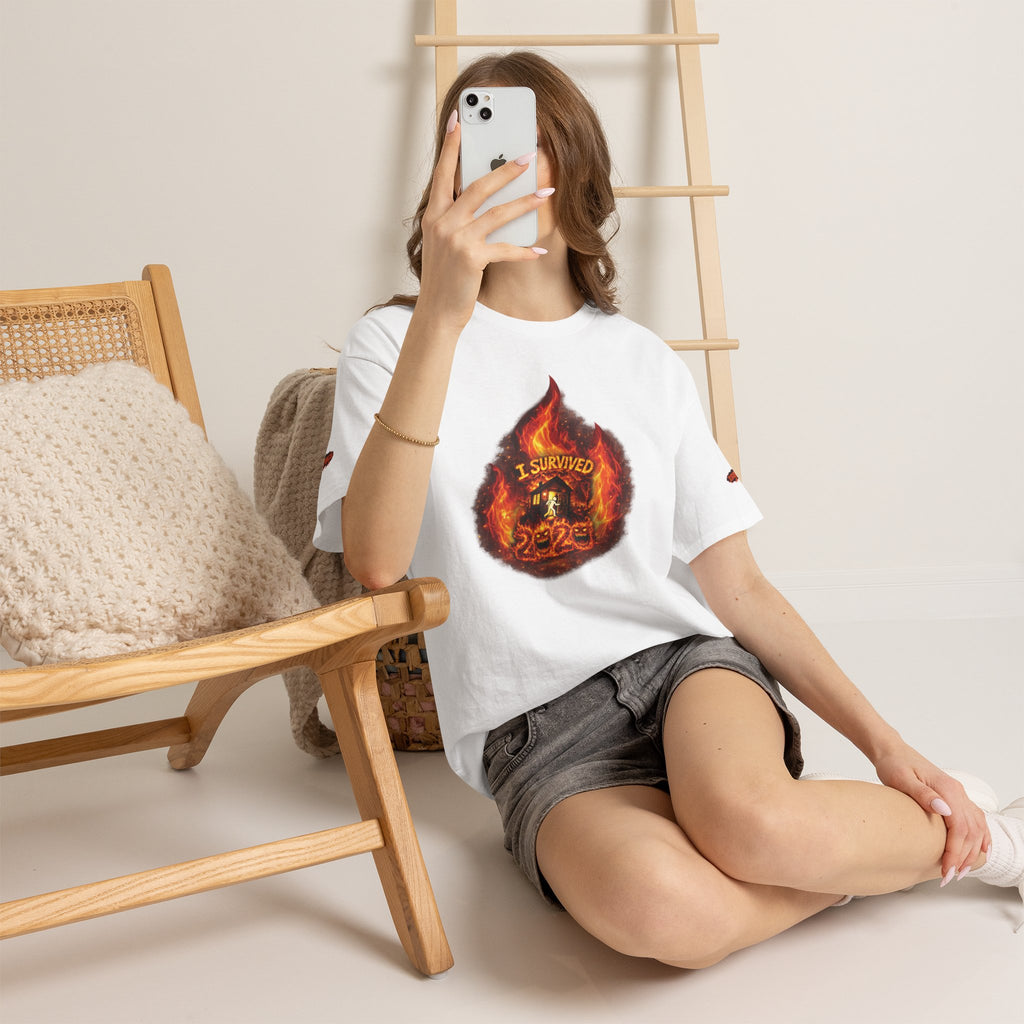 I Survived 2020 — Director's Cut S2:E3 "The California Wildfires" | Wildfire Edition Memorial Unisex Heavy Cotton Tee (SPECIAL EDITION)