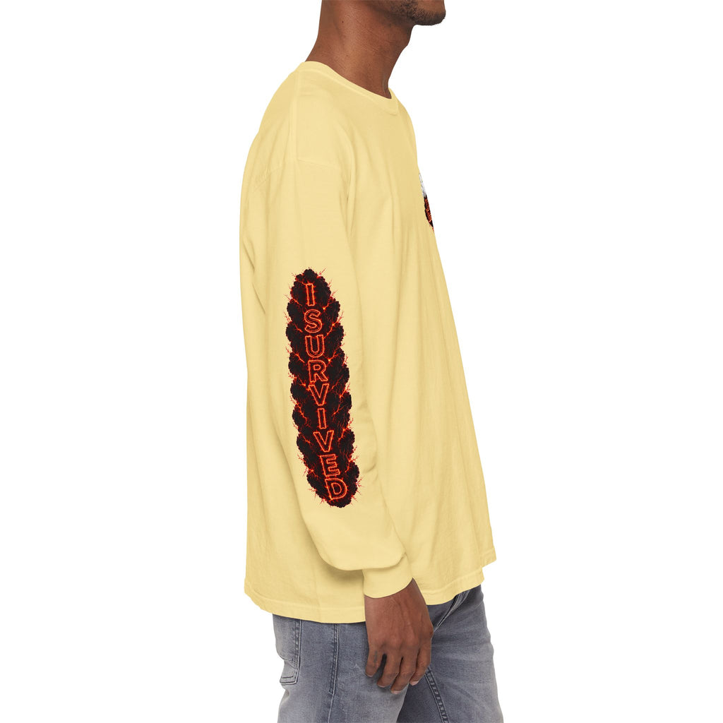 I Survived 2020 — "Please Stand By" Test Pattern Tee Special Edition Wildfire Signal Edition Summer Premiere Unisex Garment-Dyed Long Sleeve T-Shirt