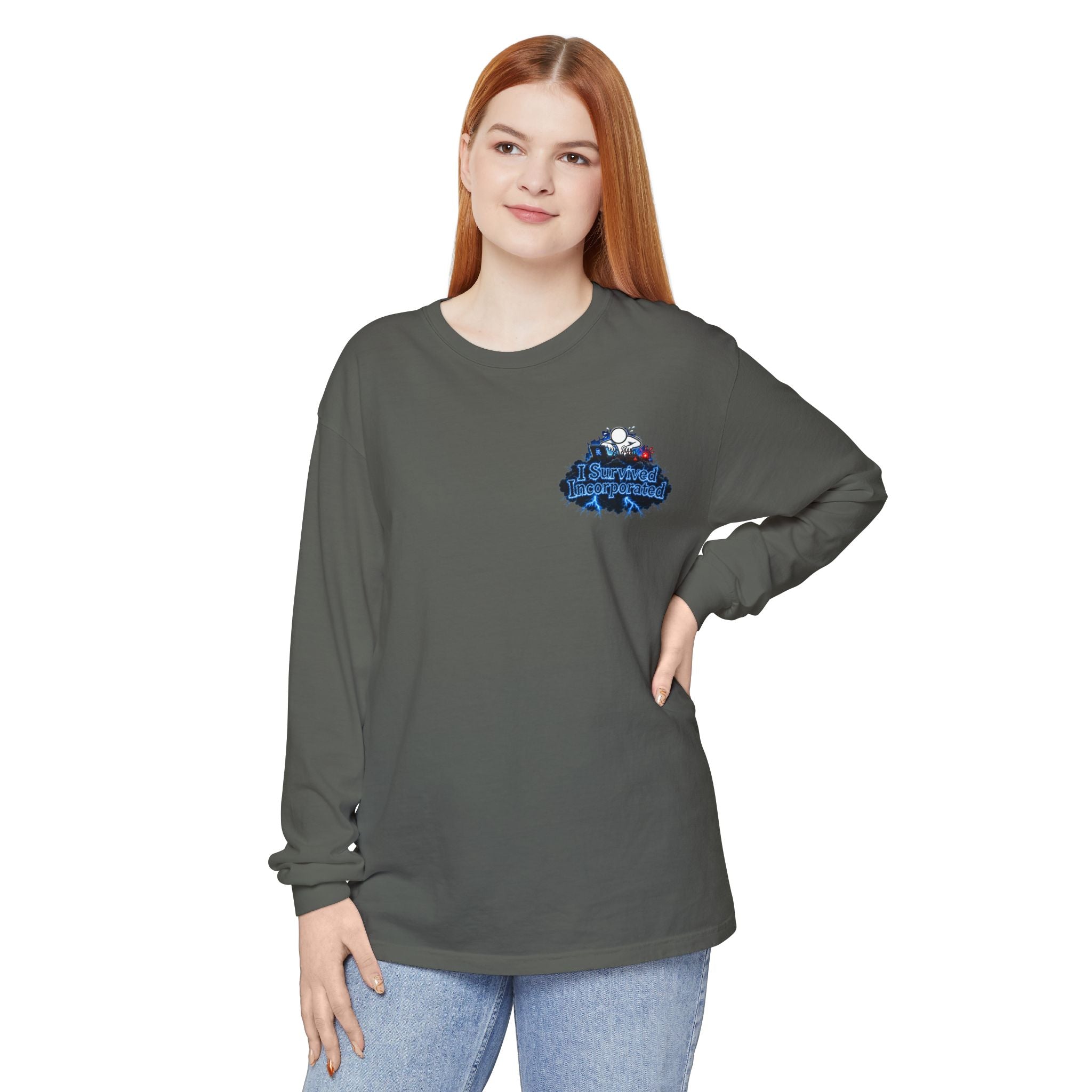 I Survived 2020 — "Please Stand By" Test Pattern Tee Lockdown Edition Summer Exclusive Unisex Garment-Dyed Long Sleeve T-Shirt