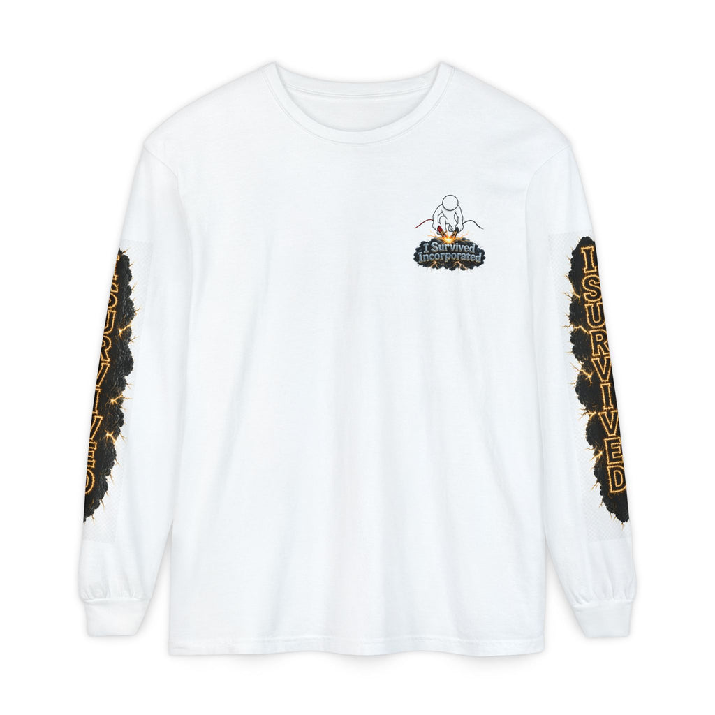 I Survived 2020 — "Please Stand By" Test Pattern Tee Special Edition Summer Premier Unisex Garment-Dyed Long Sleeve T-Shirt