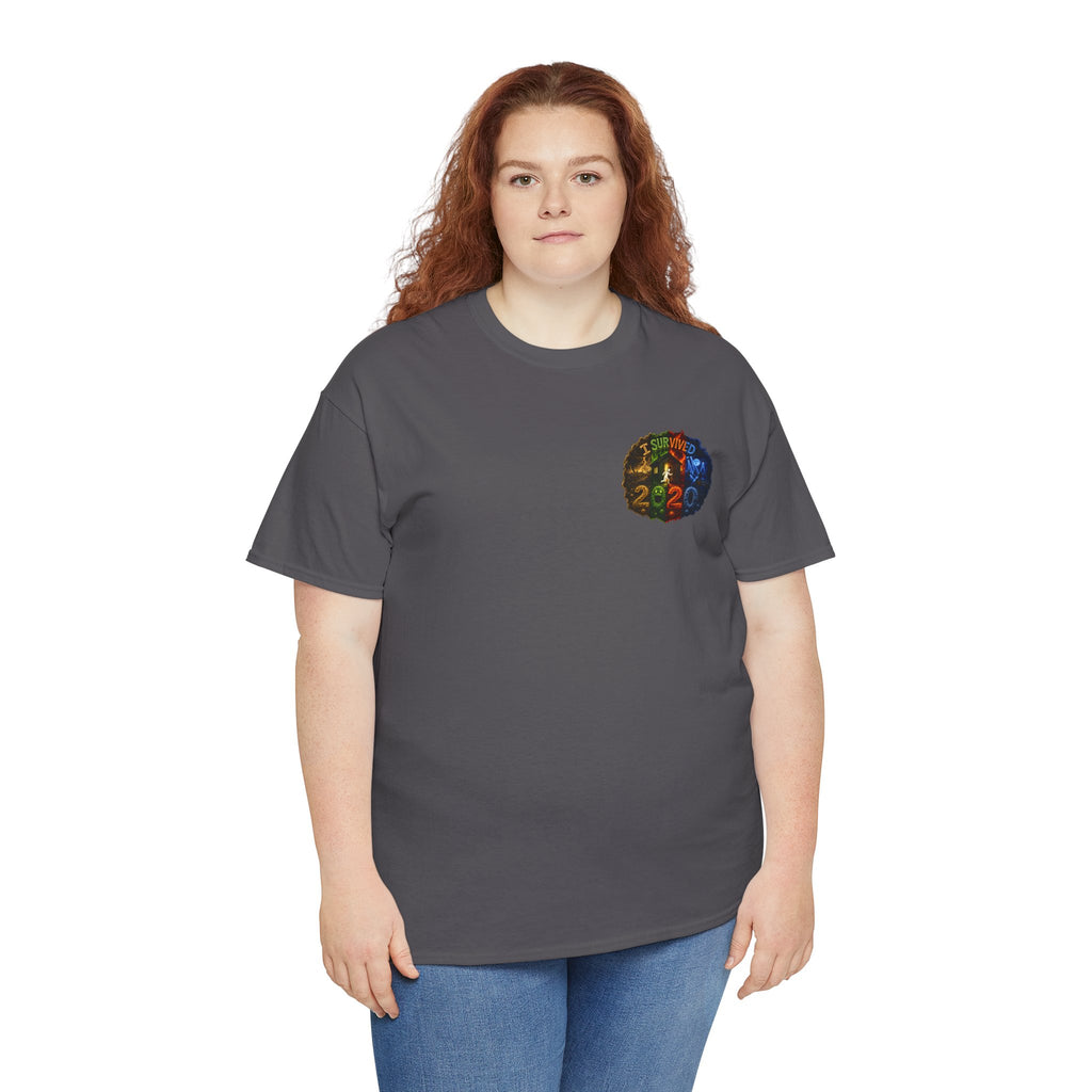I Survived 2020 — "No Signal" Test Pattern Tee Alien Broadcast Finale Summer Premiere Unisex Heavy Cotton Tee