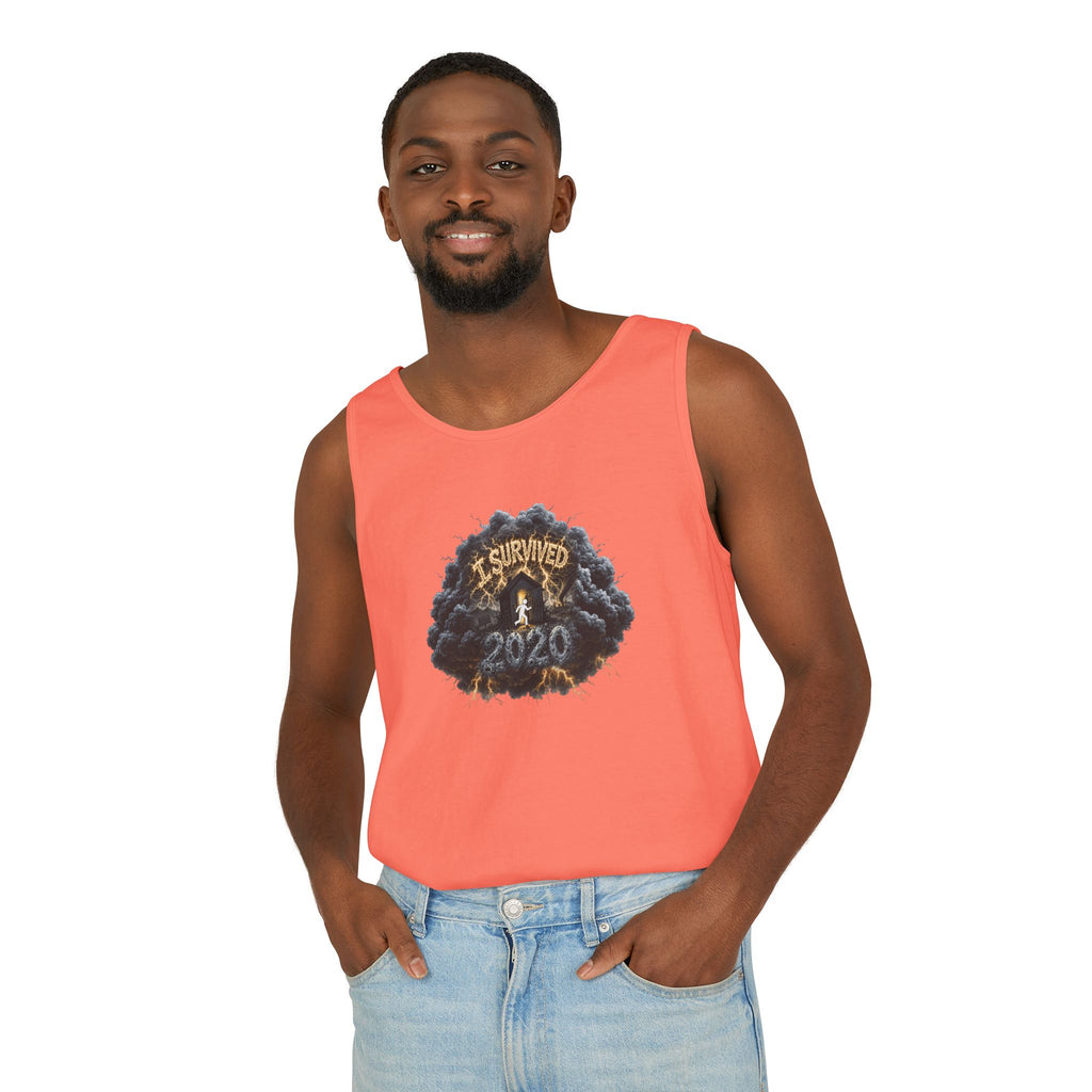 I Survived 2020 — Original PILOT Design: Director's Cut Unisex Garment-Dyed Tank Top