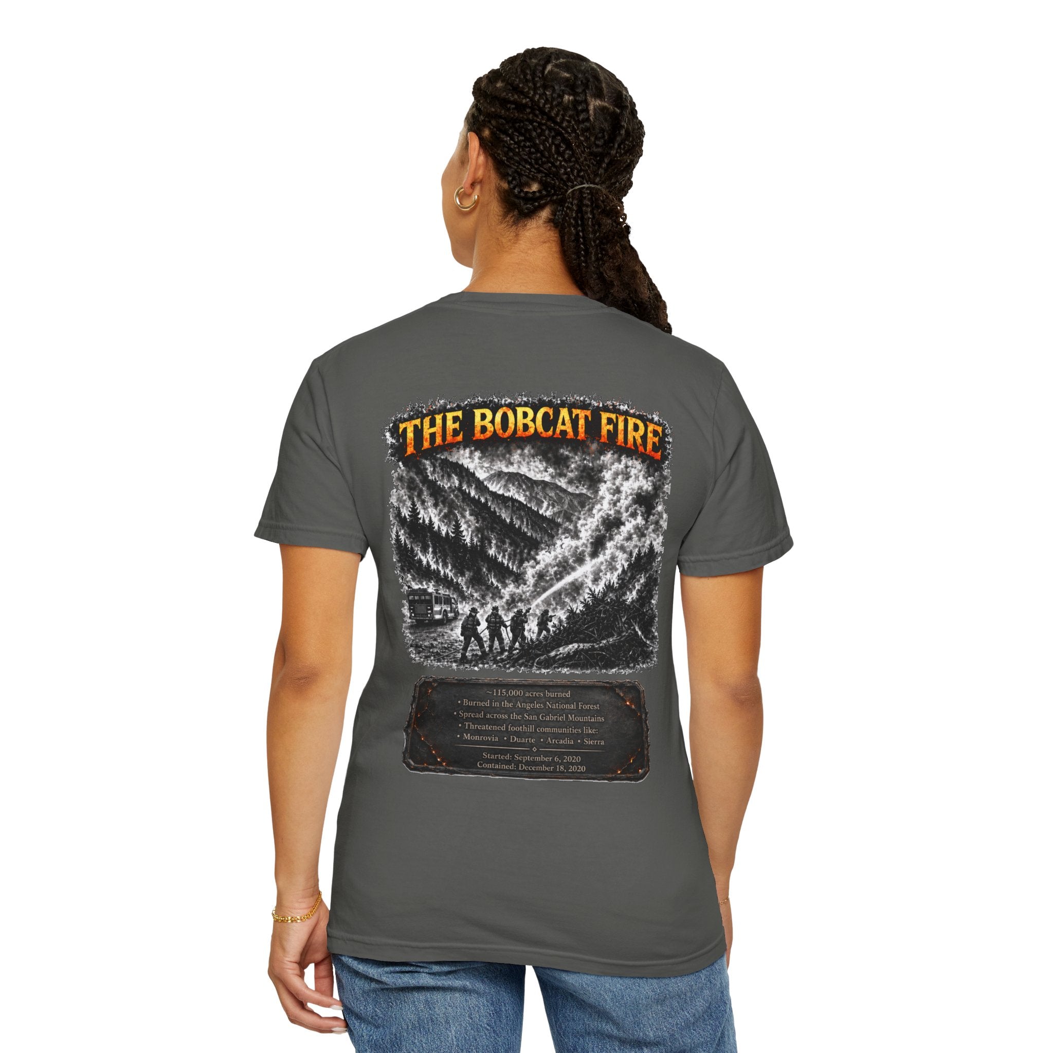 I Survived 2020 — Director's Cut S2:E2 "The Bobcat Fire" | Wildfire Edition Memorial Unisex Garment-Dyed T-shirt