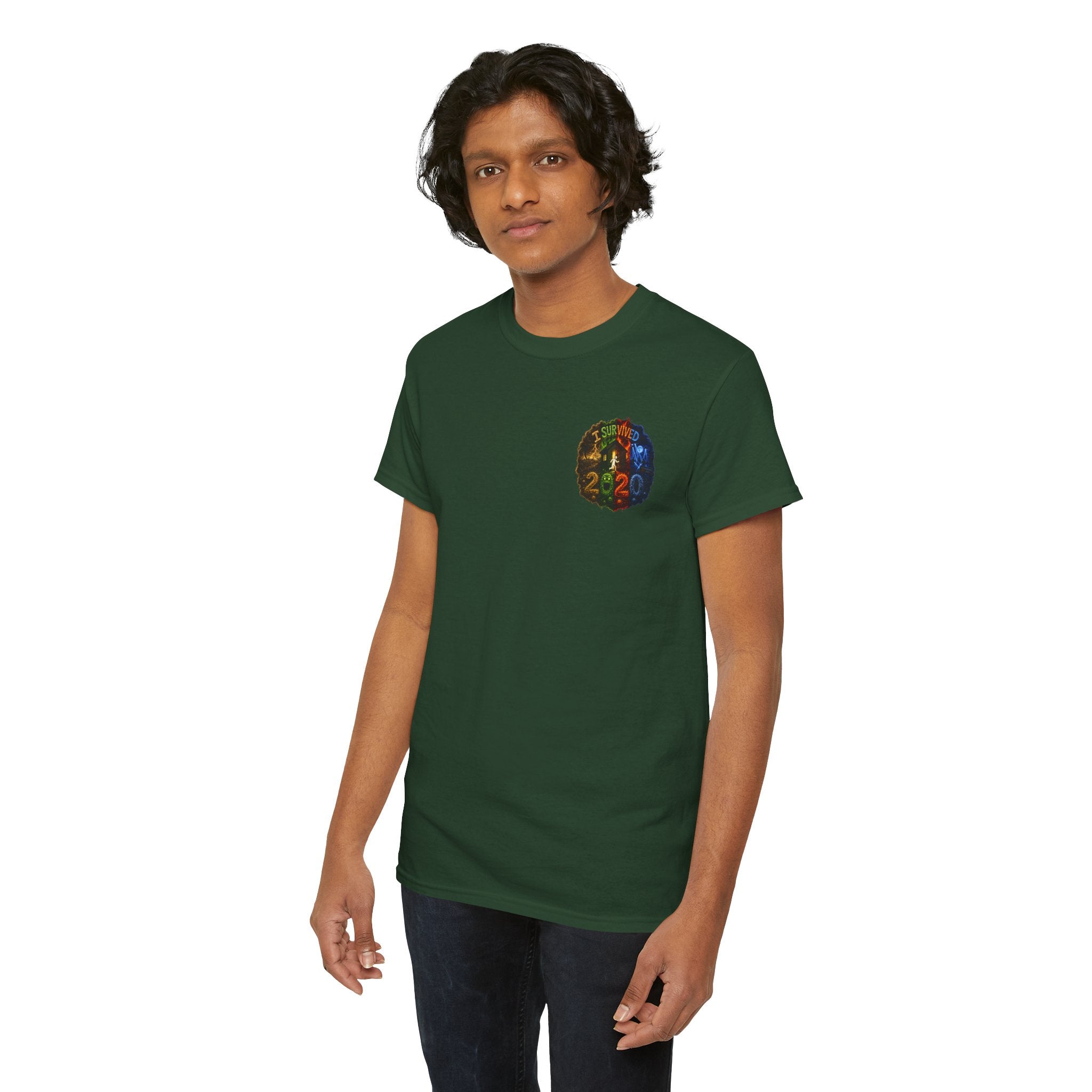 I Survived 2020 — "No Signal" Test Pattern Tee Alien Broadcast Finale Summer Premiere Unisex Heavy Cotton Tee
