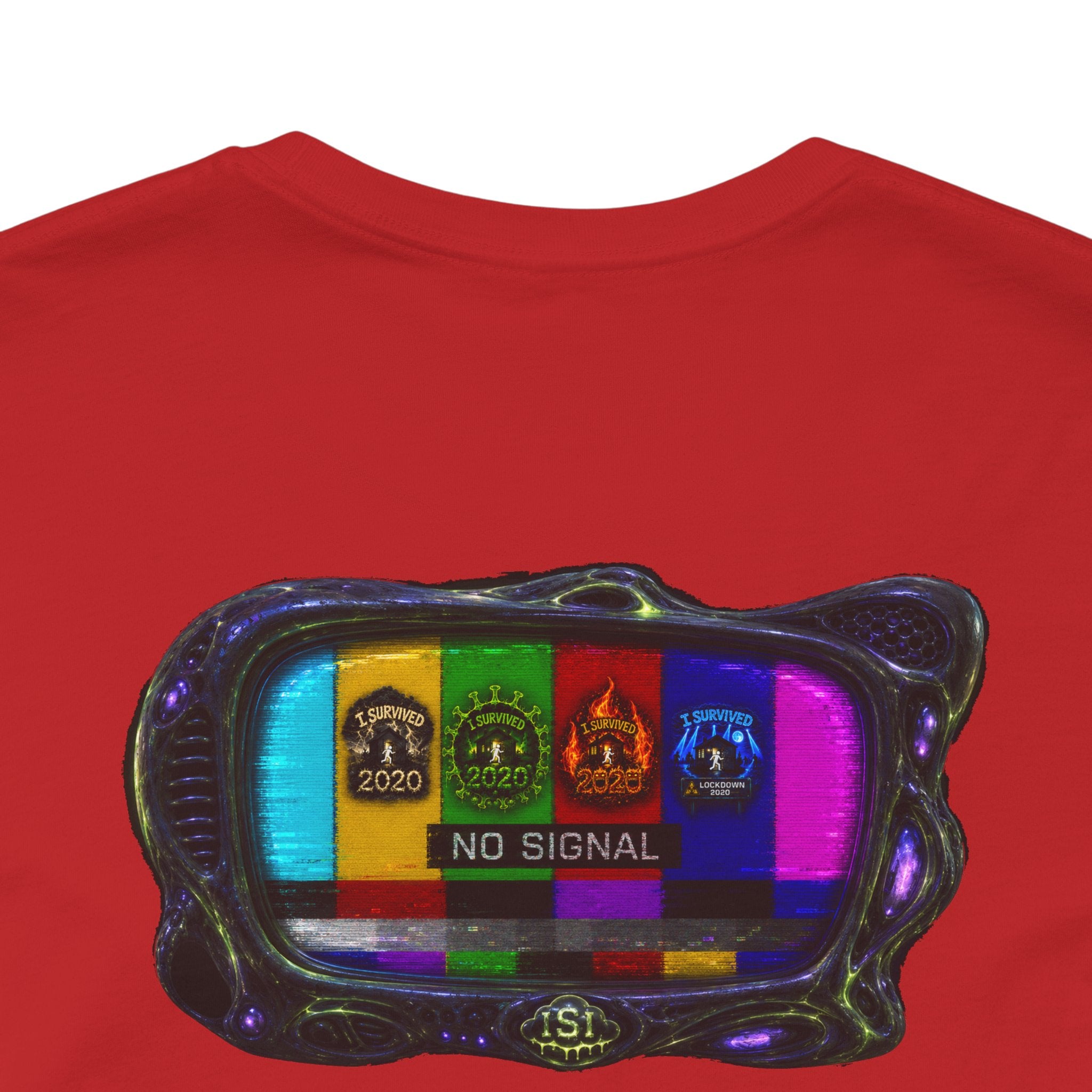 I Survived 2020 — "No Signal" Test Pattern Tee Alien Broadcast Finale Summer Premiere Unisex Jersey Short Sleeve Tee