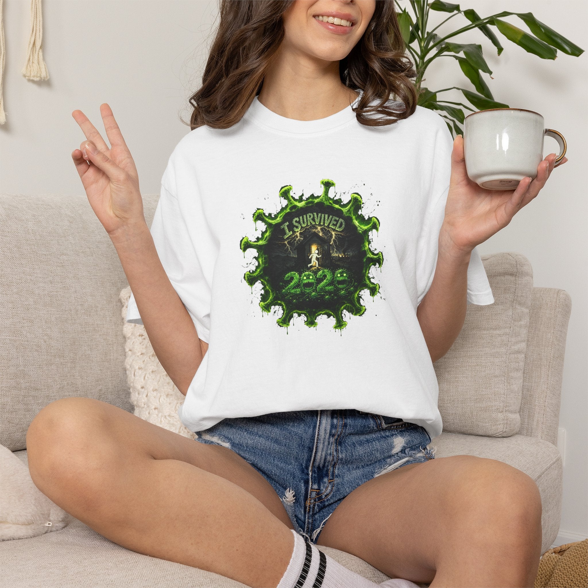 I Survived 2020 —  PANDEMIC S1:E1: Director's Cut "COVID-19: The Coronavirus" Unisex Garment-Dyed T-shirt