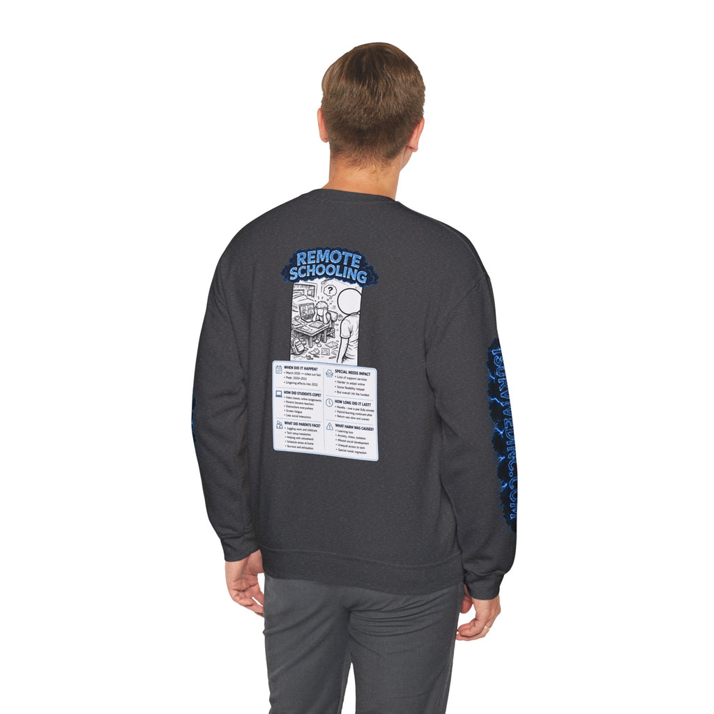 I Survived 2020 — LOCKDOWN S3:E3: Special Edition "Remote Schooling" Unisex Heavy Blend™ Crewneck Sweatshirt