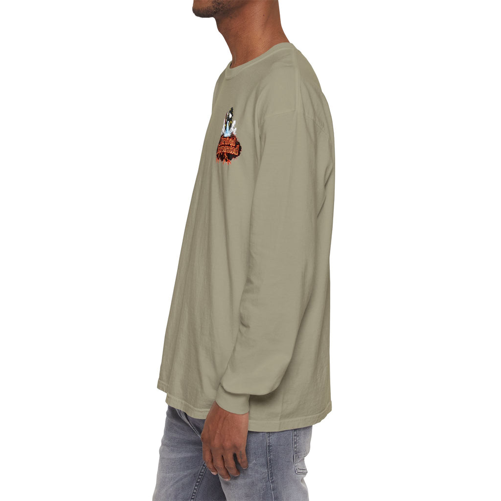 I Survived 2020 — "Please Stand By" Test Pattern Tee Wildfire Signal Edition Summer Premiere Unisex Garment-Dyed Long Sleeve T-Shirt