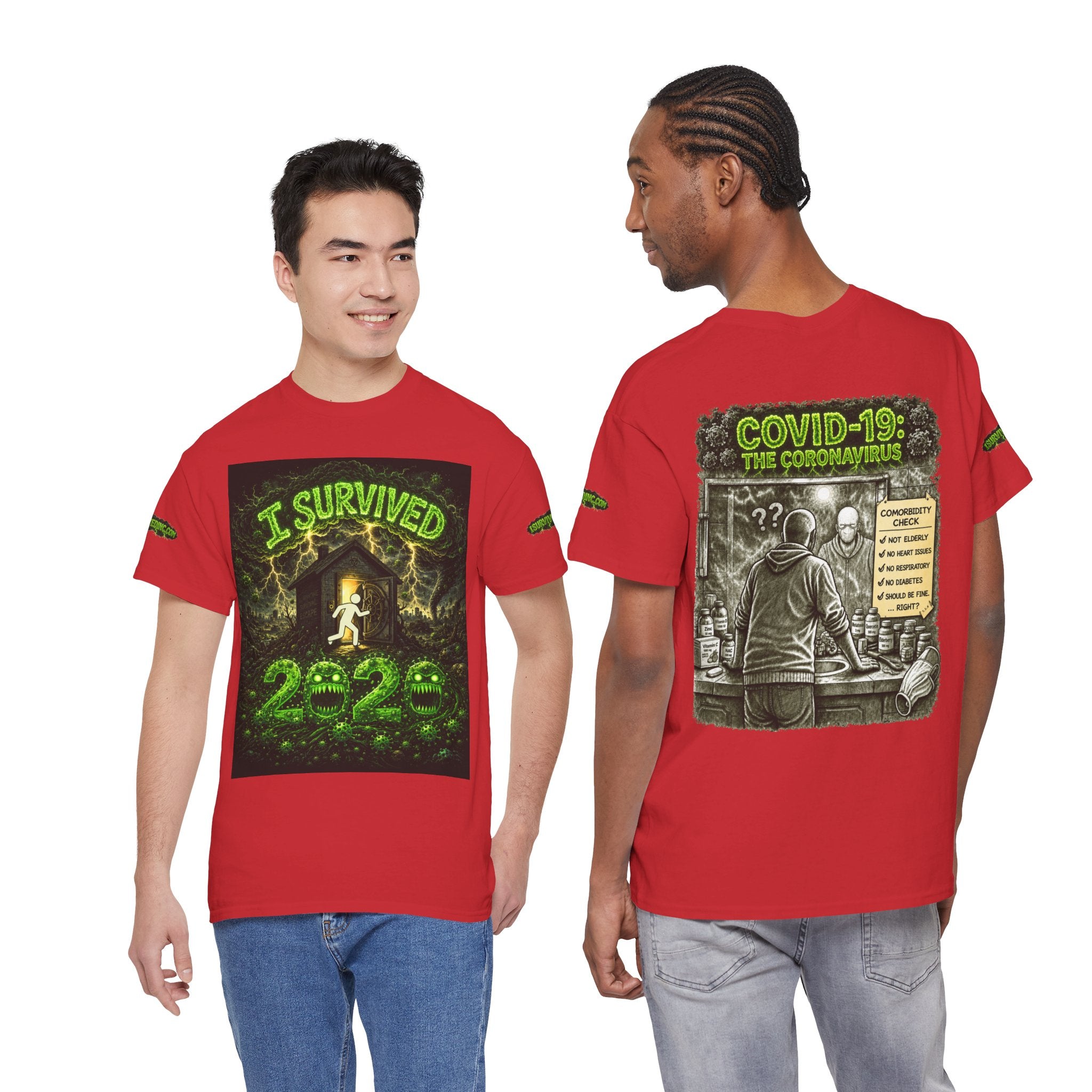 I Survived 2020 — PANDEMIC S1:E1: Special Edition "COVID-19: The Coronavirus" Unisex Heavy Cotton Tee