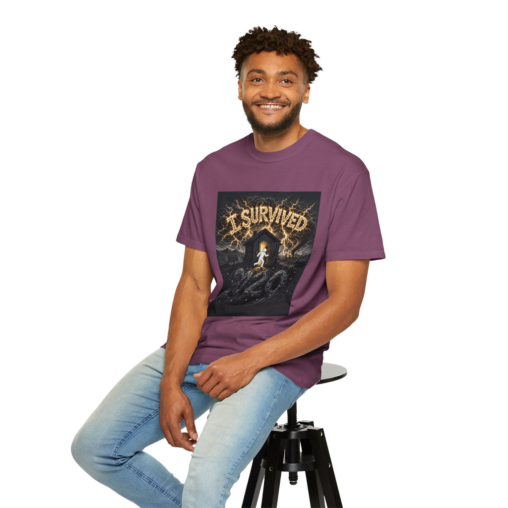 I Survived 2020 — Original Design Teaser Tee | Season 1 Premiere Drop Unisex Garment-Dyed T-shirt
