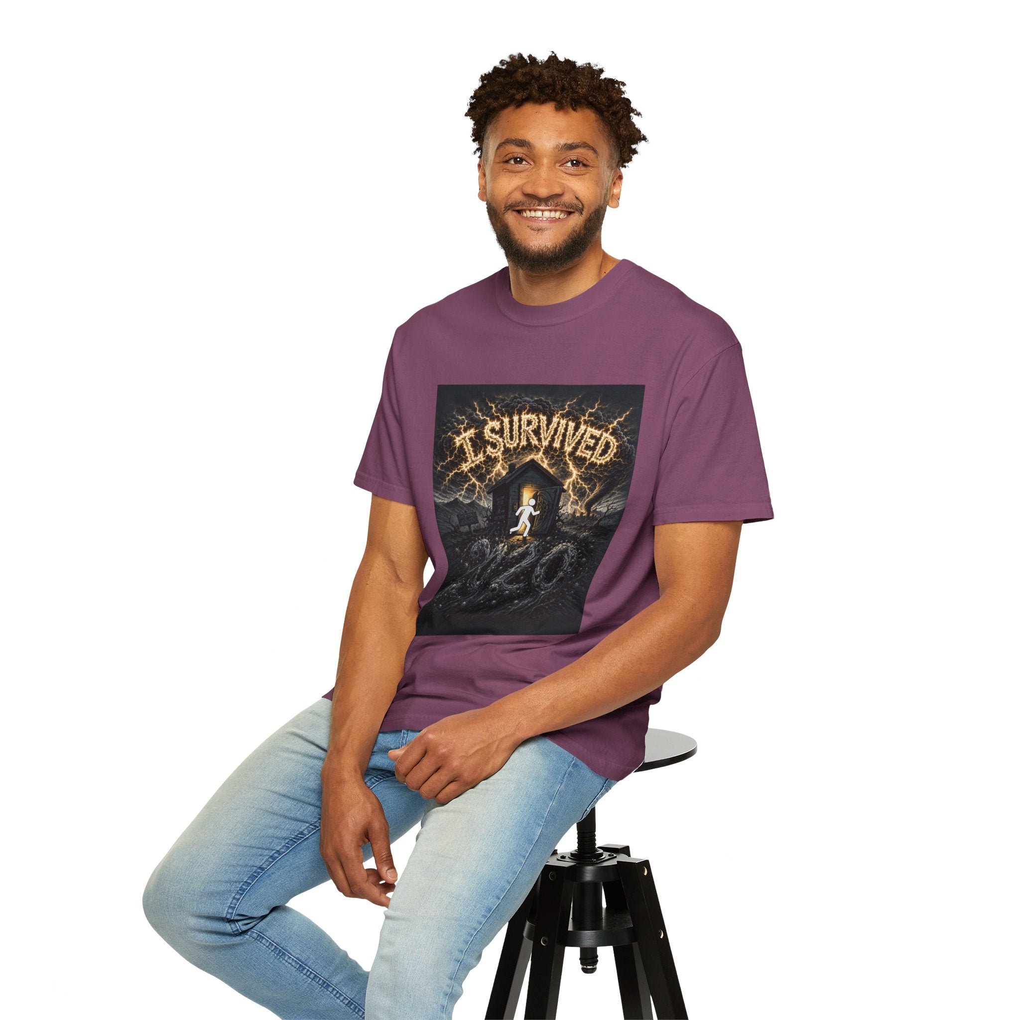 I Survived 2020 — Original Design Teaser Tee | Season 1 Premiere Drop Unisex Garment-Dyed T-shirt