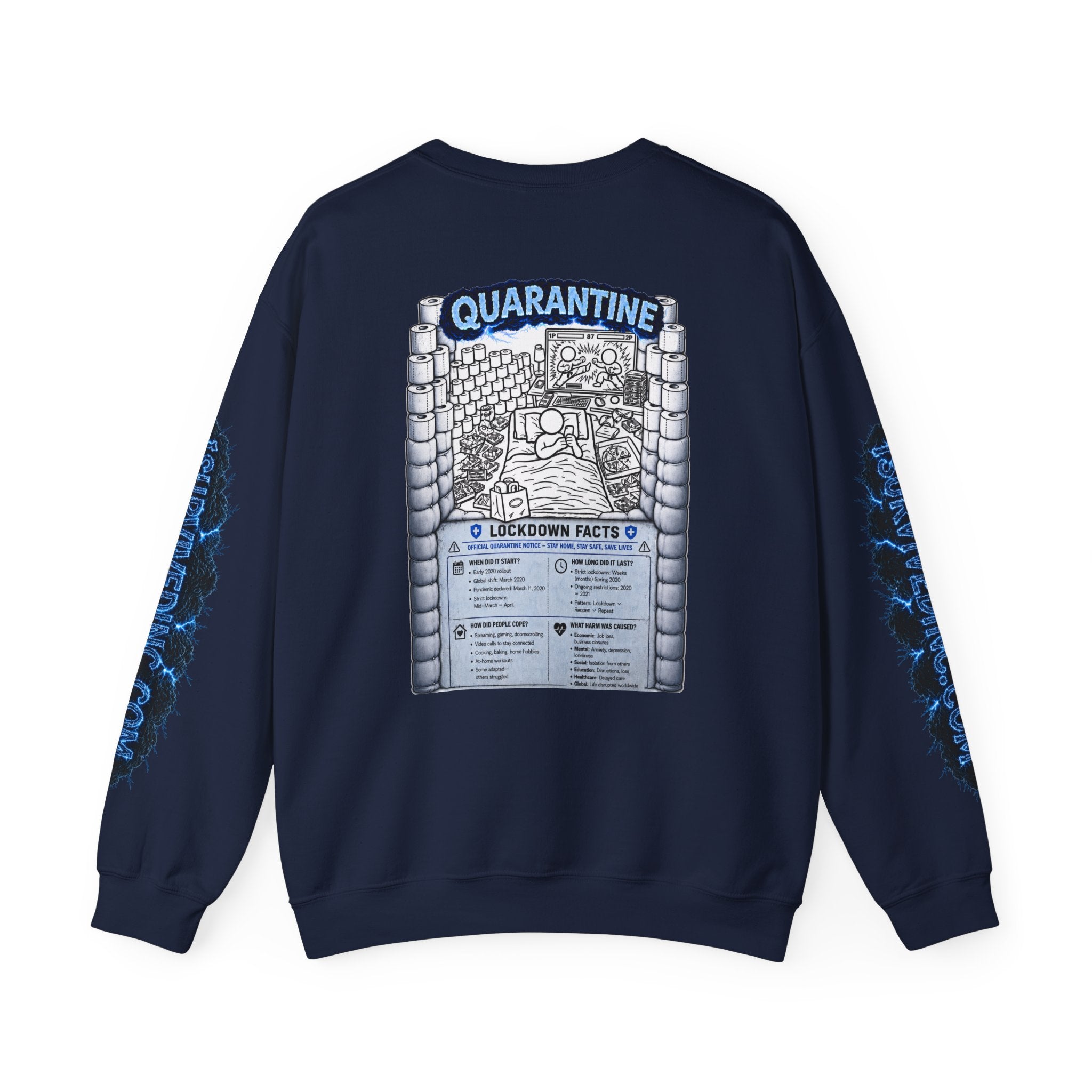 I Survived 2020 — LOCKDOWN S3:E1: "Quarantine" Unisex Heavy Blend™ Crewneck Sweatshirt