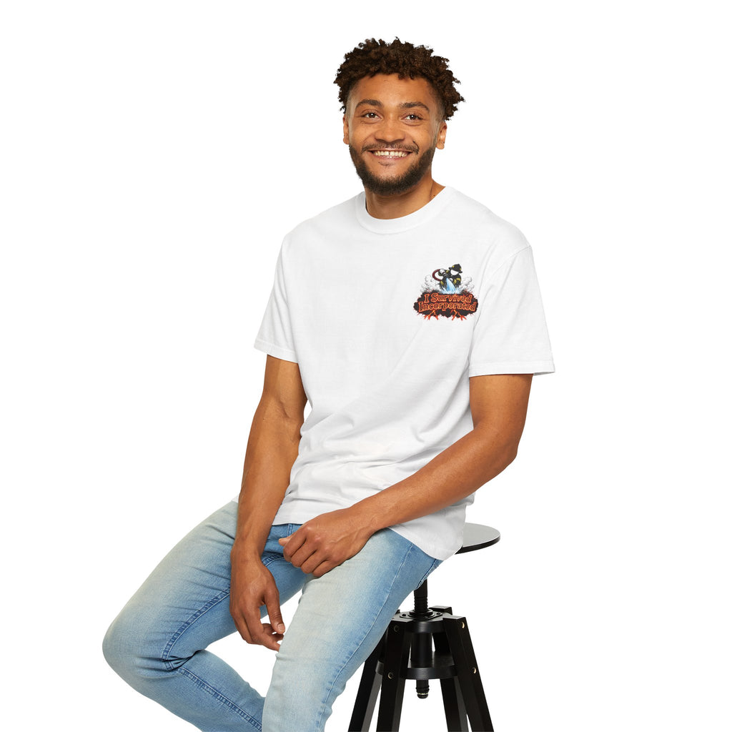 I Survived 2020 — "Please Stand By" Test Pattern Tee Wildfire Signal Edition Summer Premiere Unisex Garment-Dyed T-shirt