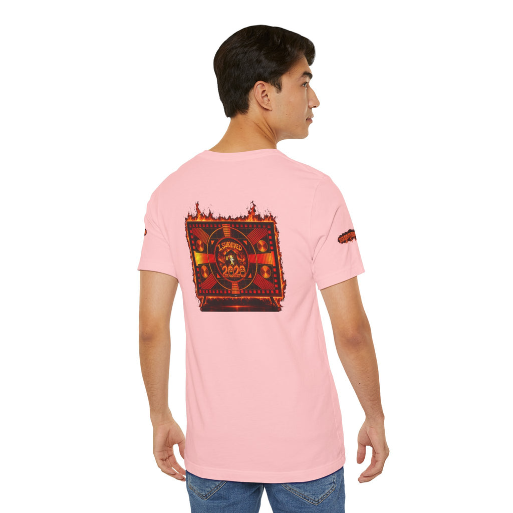 I Survived 2020 — "Please Stand By" Test Pattern Tee Wildfire Signal Special Edition Summer Premiere Unisex Jersey Short Sleeve Tee