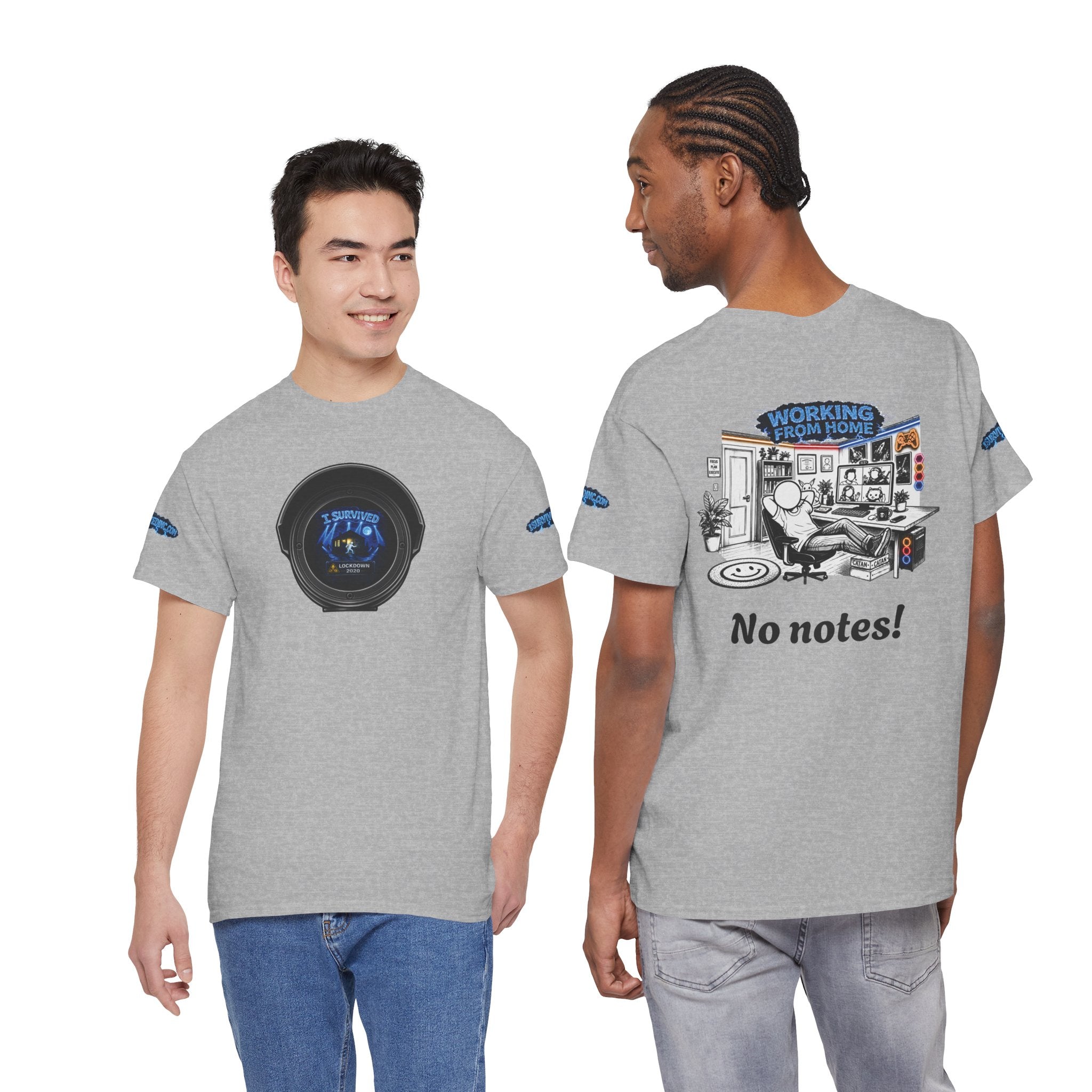 I Survived 2020 — LOCKDOWN S3:E3: Director's Cut Special Edition "Working From Home" Unisex Heavy Cotton Tee