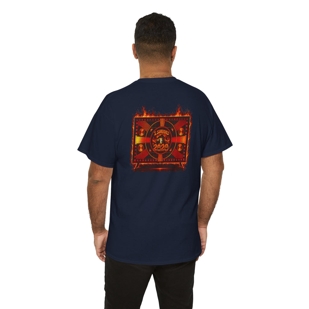 I Survived 2020 — "Please Stand By" Test Pattern Tee Wildfire Signal Edition Summer Premiere Unisex Heavy Cotton Tee