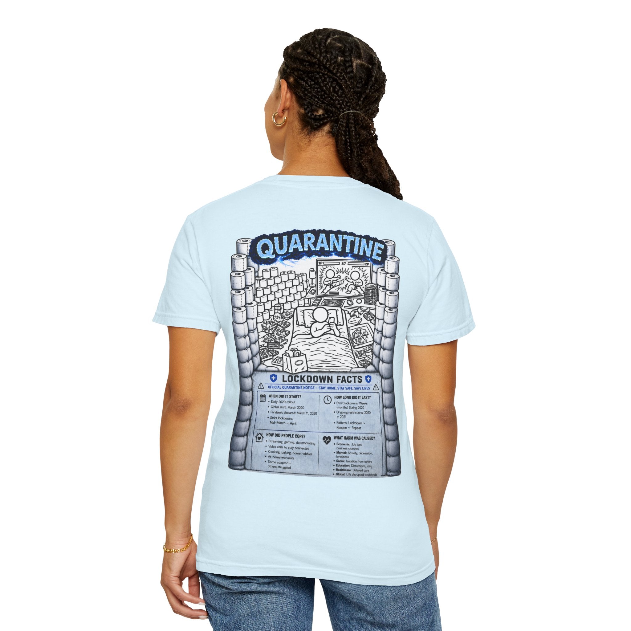 I Survived 2020 — LOCKDOWN S3:E1: "Quarantine" Unisex Garment-Dyed T-shirt