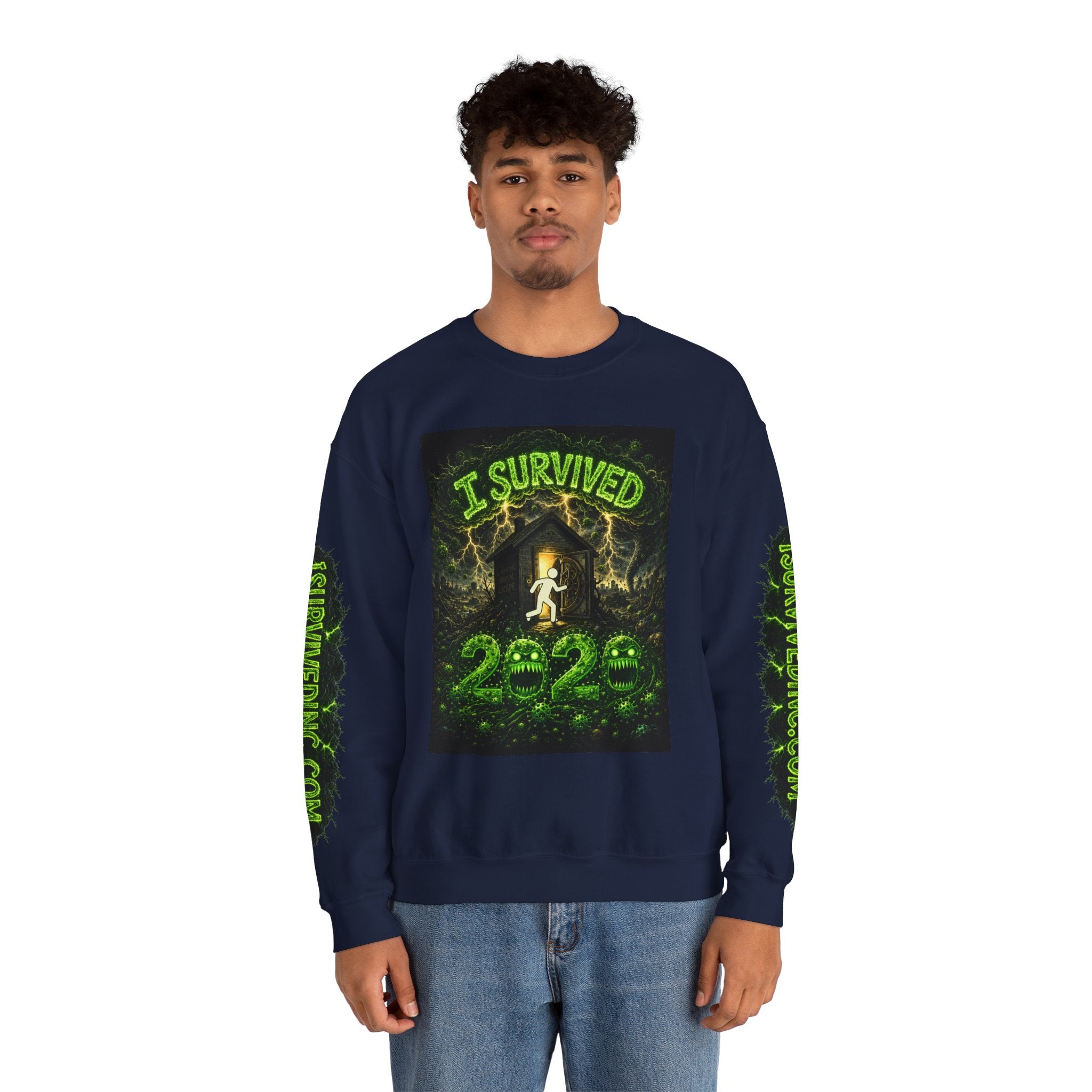 I Survived 2020 — PANDEMIC S1:E4: "Mask Madness" Unisex Heavy Blend™ Crewneck Sweatshirt