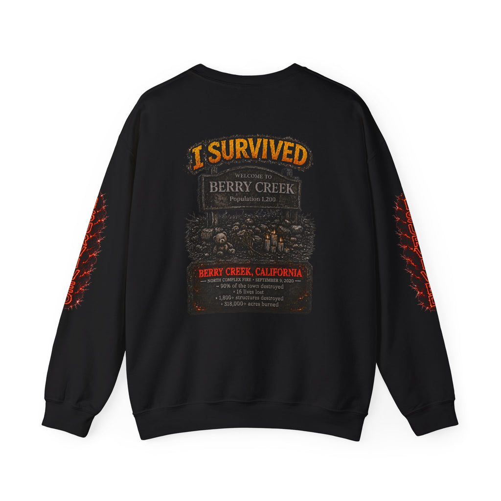 I Survived 2020 — Director's Cut S2:E2 "The Bobcat Fire" | Wildfire Edition Memorial Unisex Heavy Blend™ Crewneck Sweatshirt