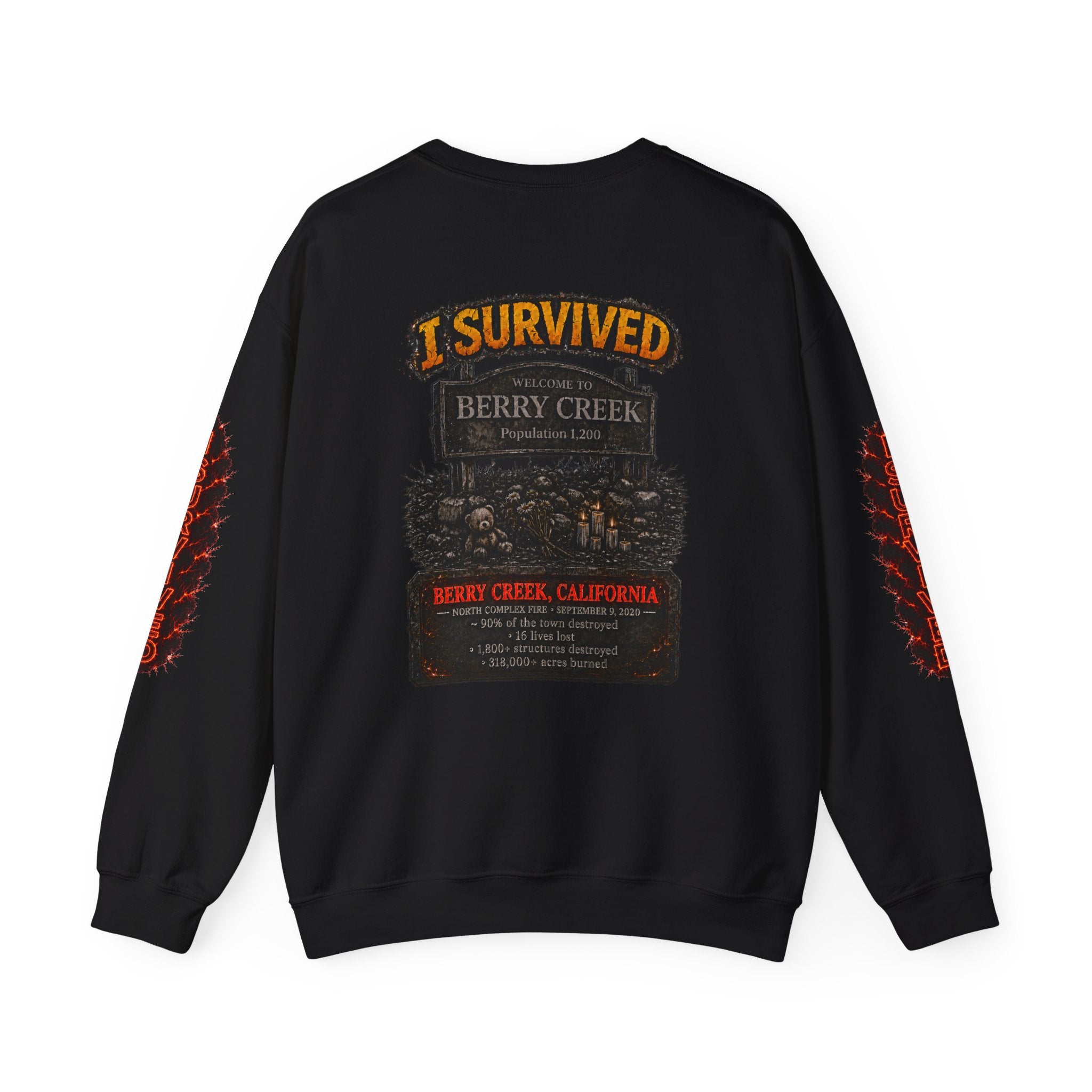 I Survived 2020 — Director's Cut S2:E2 "The Bobcat Fire" | Wildfire Edition Memorial Unisex Heavy Blend™ Crewneck Sweatshirt