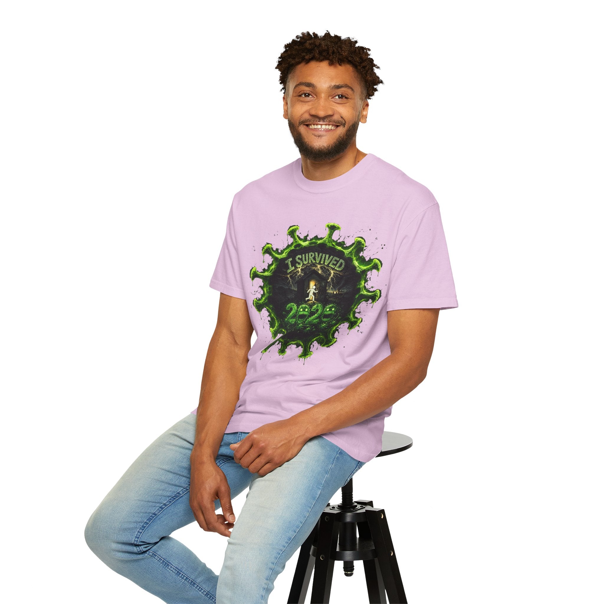 I Survived 2020 — Director's Cut S1:E1 "COVID-19: The Coronavirus" | Pandemic Edition Unisex Garment-Dyed T-shirt