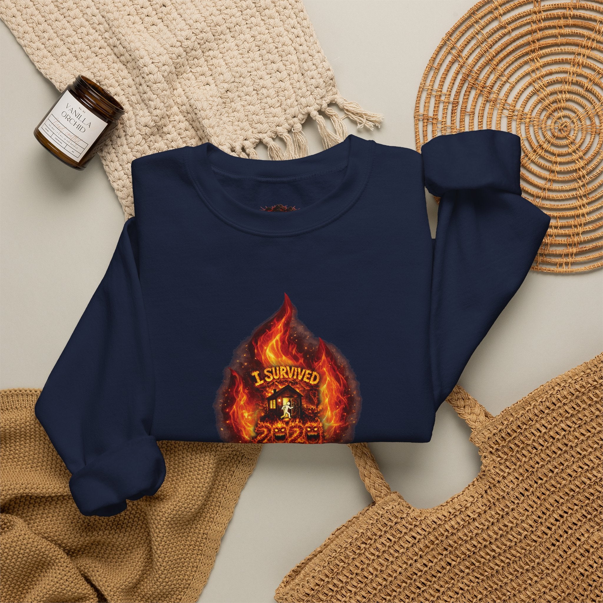 I Survived 2020 — WILDFIRES S2:E4: Director's Cut "Western U.S. Wildfire Season" Memorial Unisex Heavy Blend™ Crewneck Sweatshirt