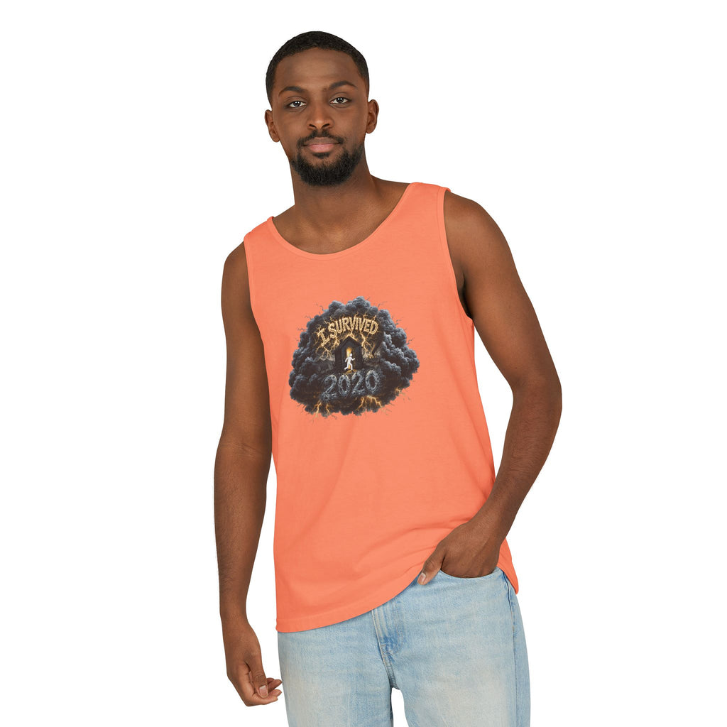 I Survived 2020 — Original PILOT Design: Director's Cut Unisex Garment-Dyed Tank Top