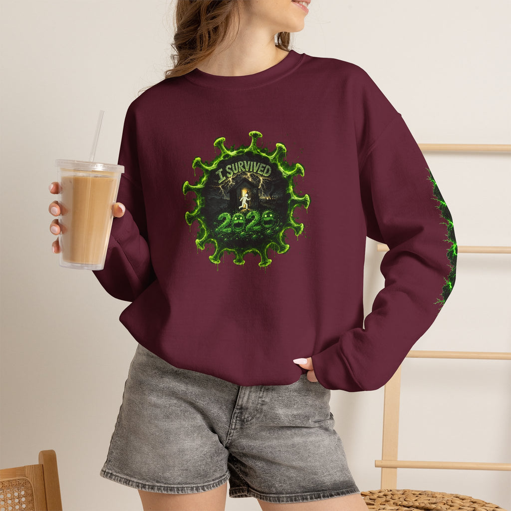 I Survived 2020 — PANDEMIC S1:E3: Director's Cut "The Jab!" Unisex Heavy Blend™ Crewneck Sweatshirt