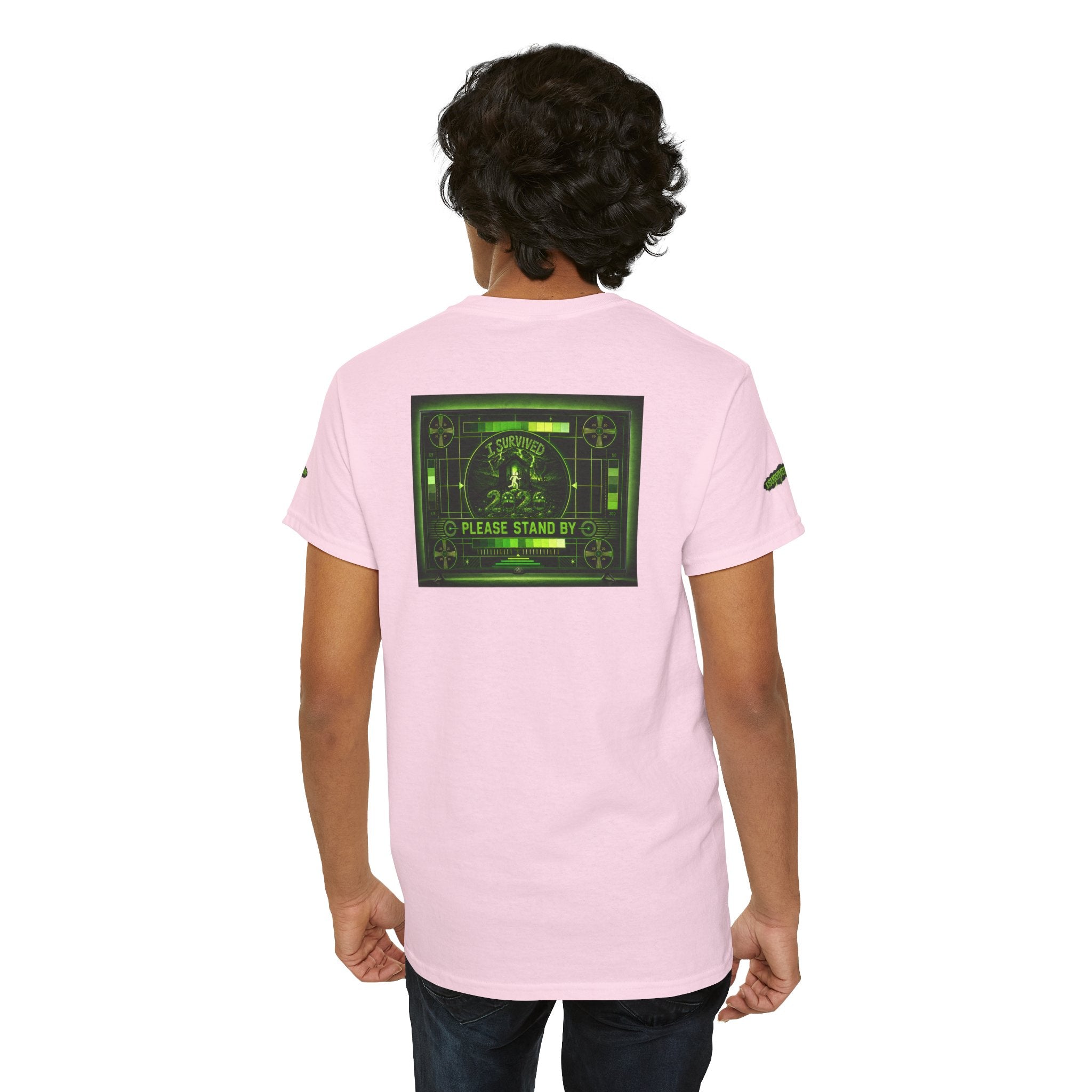 I Survived 2020 — "Please Stand By" Test Pattern Toxic Signal Tee Special Edition Summer Premiere Unisex Heavy Cotton Tee