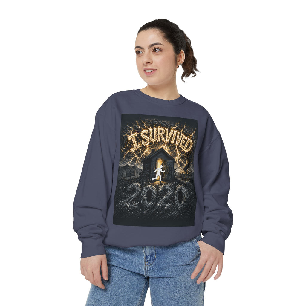 I Survived 2020 — Original PILOT Design Unisex Garment-Dyed Sweatshirt