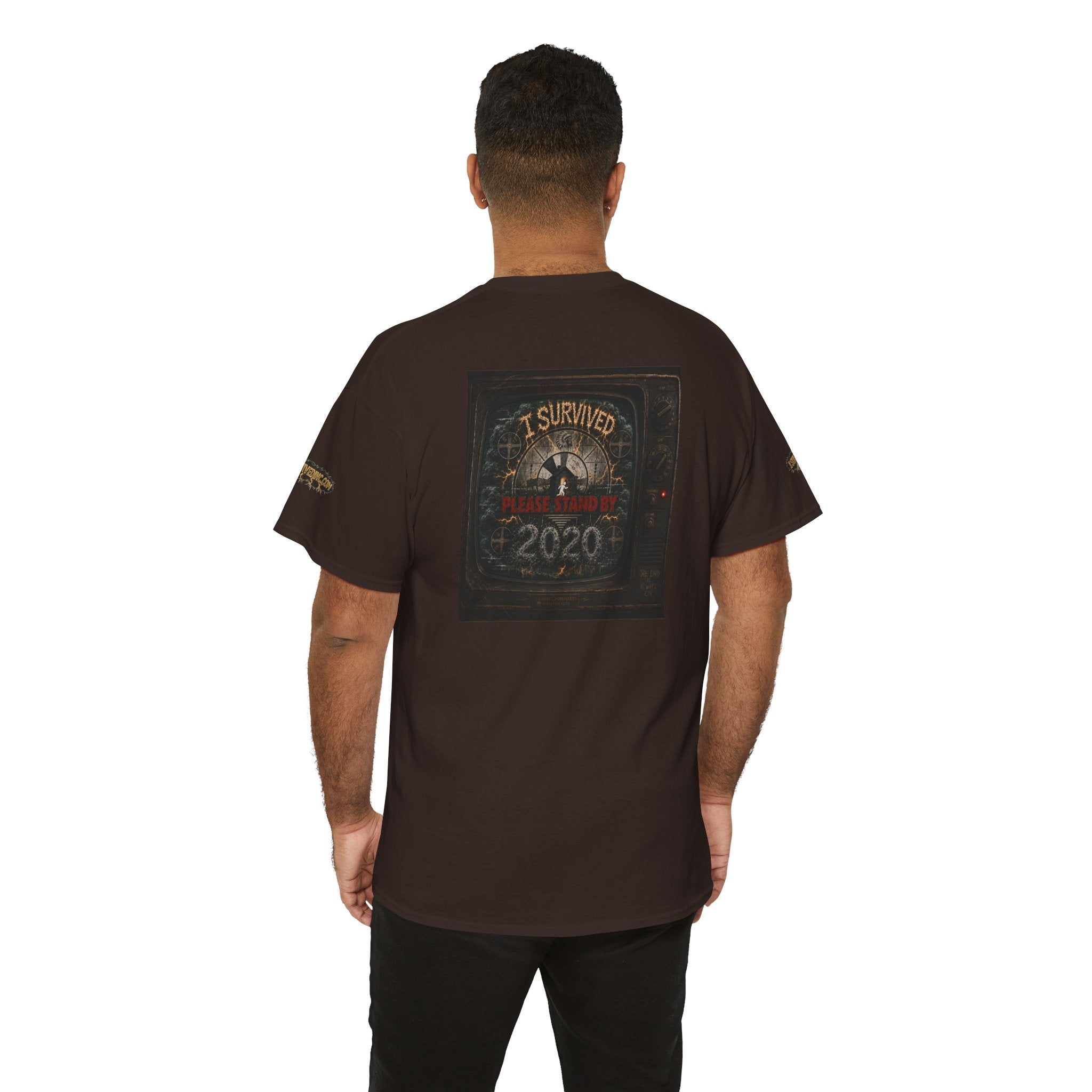 I Survived 2020 — "Please Stand By" Test Pattern Tee Special Edition Summer Premier Unisex Heavy Cotton Tee