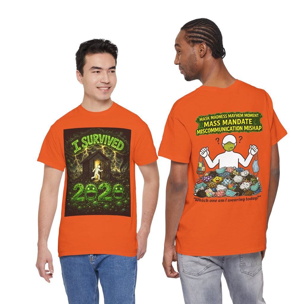 Sobreviví al 2020 — T1:E4 "Caos en Mascarillas: Un Momento de Locura" | Camiseta Unisex de Algodón Grueso Edición Pandemia (EDICIÓN ESPECIAL)