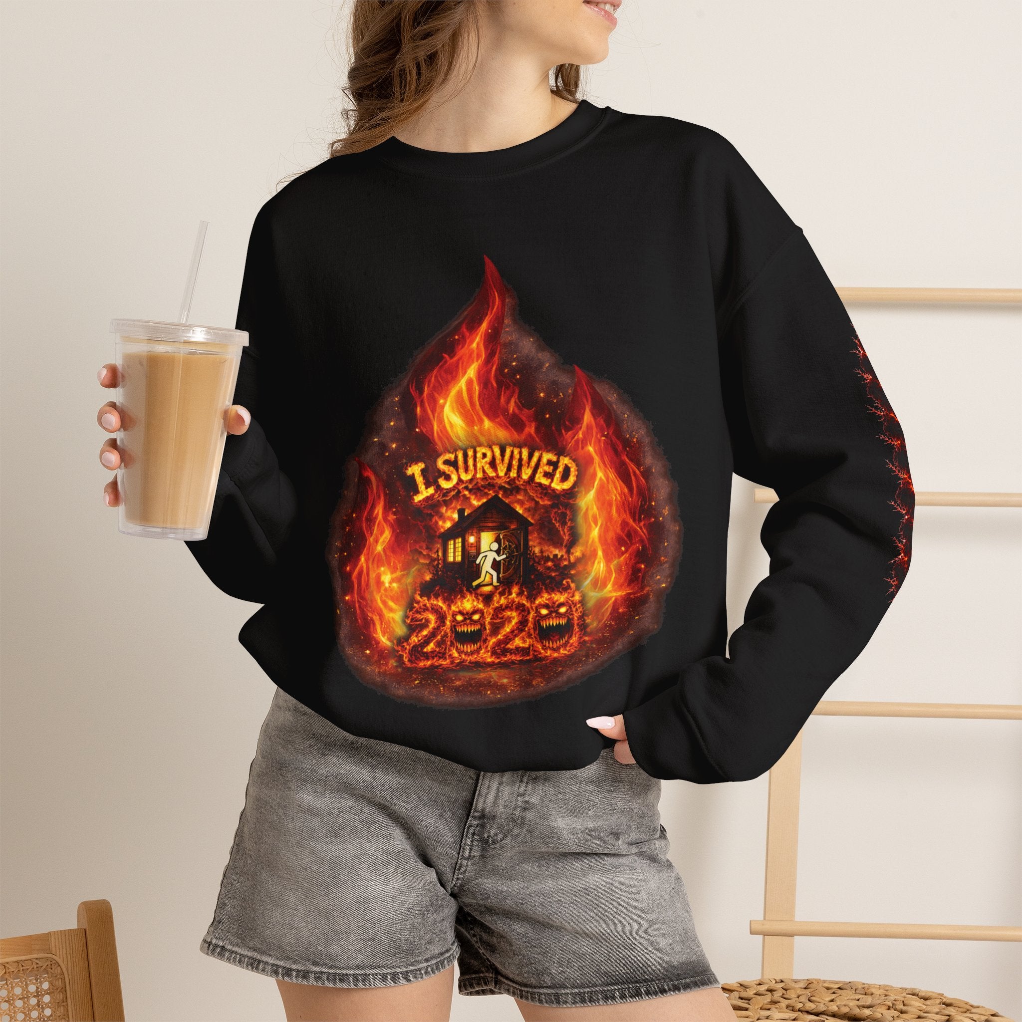 I Survived 2020 — Director's Cut S2:E4 "Western U.S. Wildfire Season" | Mid-Season Finale Pt. 1 | Wildfire Edition Memorial Unisex Heavy Blend™ Crewneck Sweatshirt
