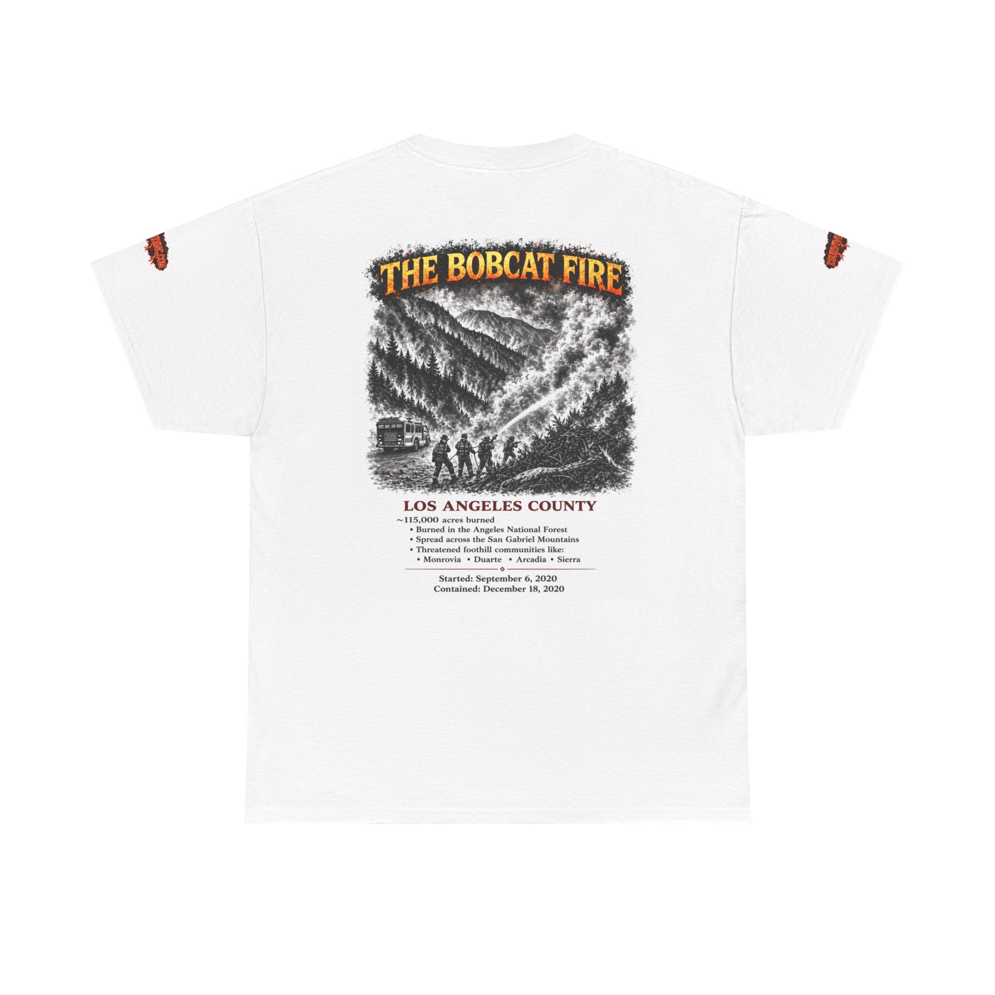 J'ai survécu à 2020 — S2:E2 "L'incendie de Bobcat" | T-shirt unisexe commémoratif en coton épais Édition feu de forêt (ÉDITION SPÉCIALE)