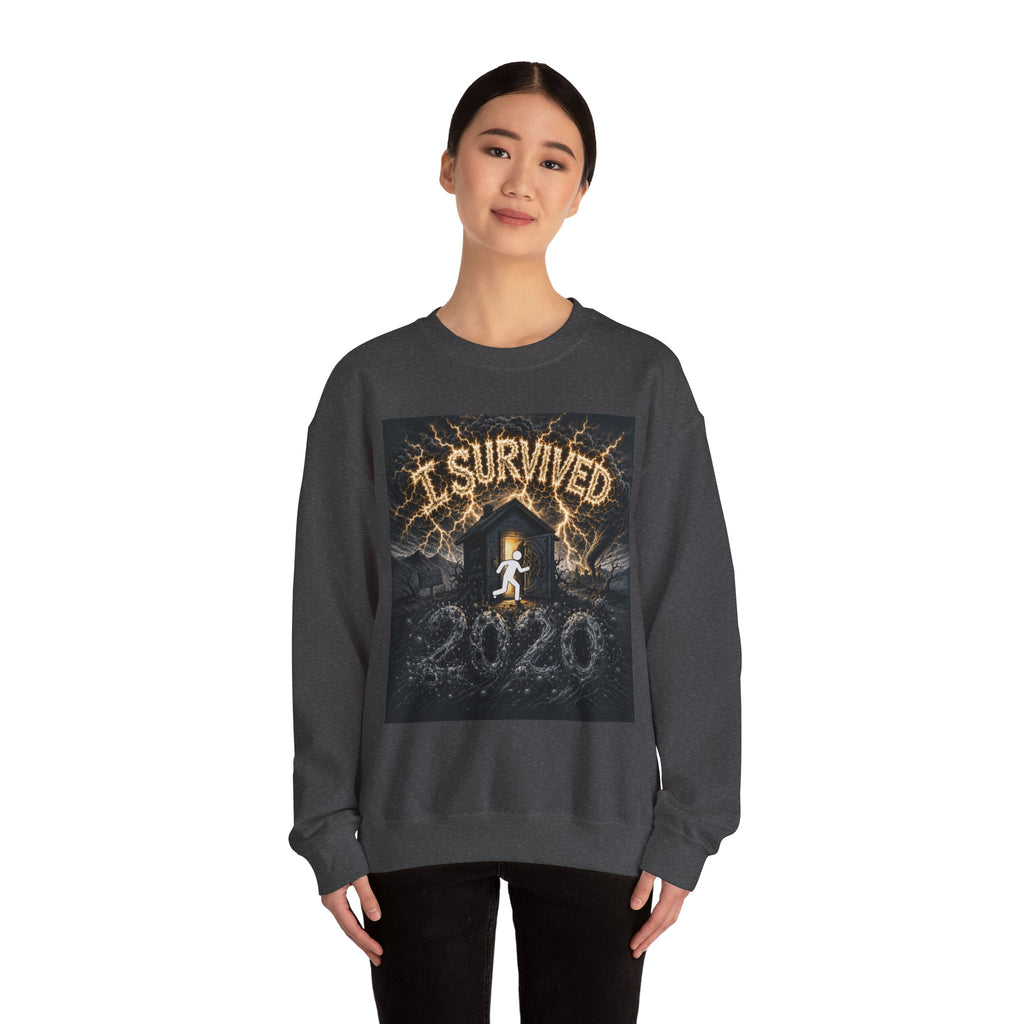 I Survived 2020 — Original Design Teaser Tee | Season 1 Premiere Drop Unisex Heavy Blend™ Crewneck Sweatshirt