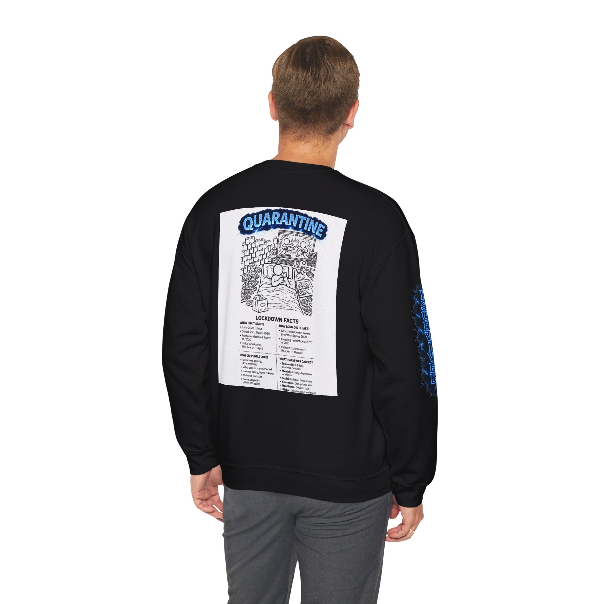 I Survived 2020 — Director's Cut S3:E1 "Quarantine" | Lockdown Edition Documentary Unisex Heavy Blend™ Crewneck Sweatshirt