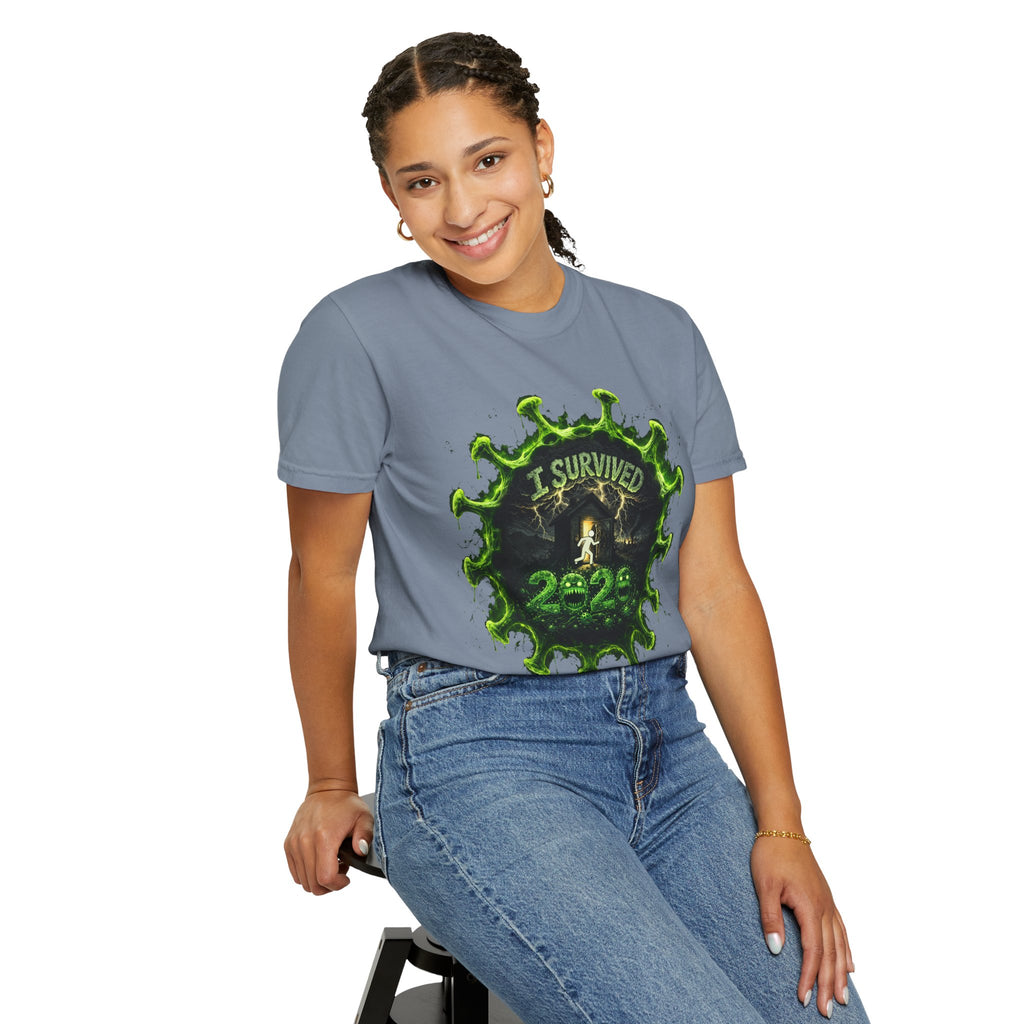 I Survived 2020 — Director's Cut S1:E1 "COVID-19: The Coronavirus" | Pandemic Edition Unisex Garment-Dyed T-shirt