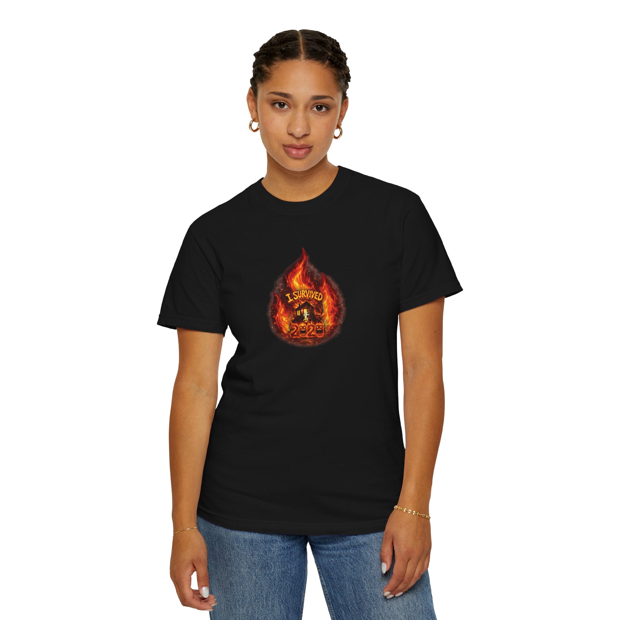 I Survived 2020 — WILDFIRES S2:E4: Director's Cut "Western U.S. Wildfire Season" Memorial Unisex Garment-Dyed T-shirt