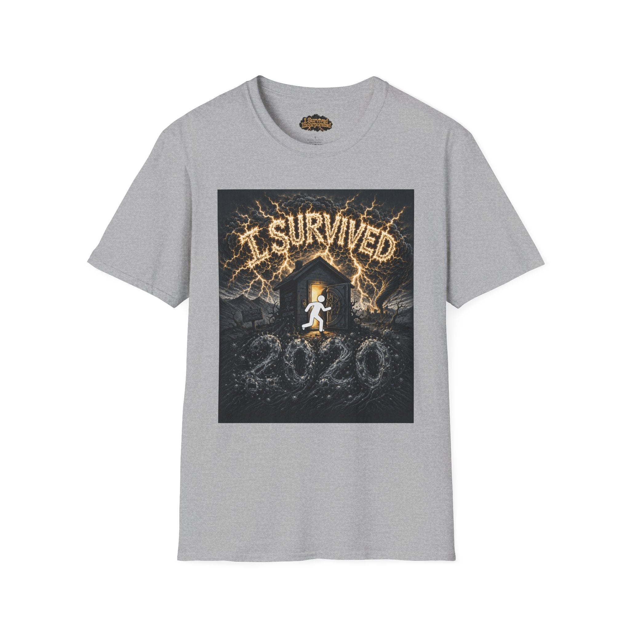 I Survived 2020 — Original Design Teaser Tee | Season 1 Premiere Drop Unisex Softstyle T-Shirt
