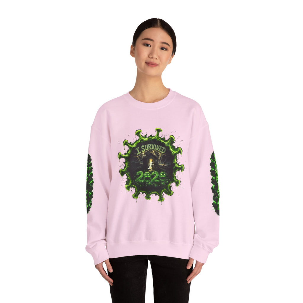 I Survived 2020 — Director's Cut S1:E4 "Mask Madness Mayhem Moment" | Pandemic Edition Unisex Heavy Blend™ Crewneck Sweatshirt